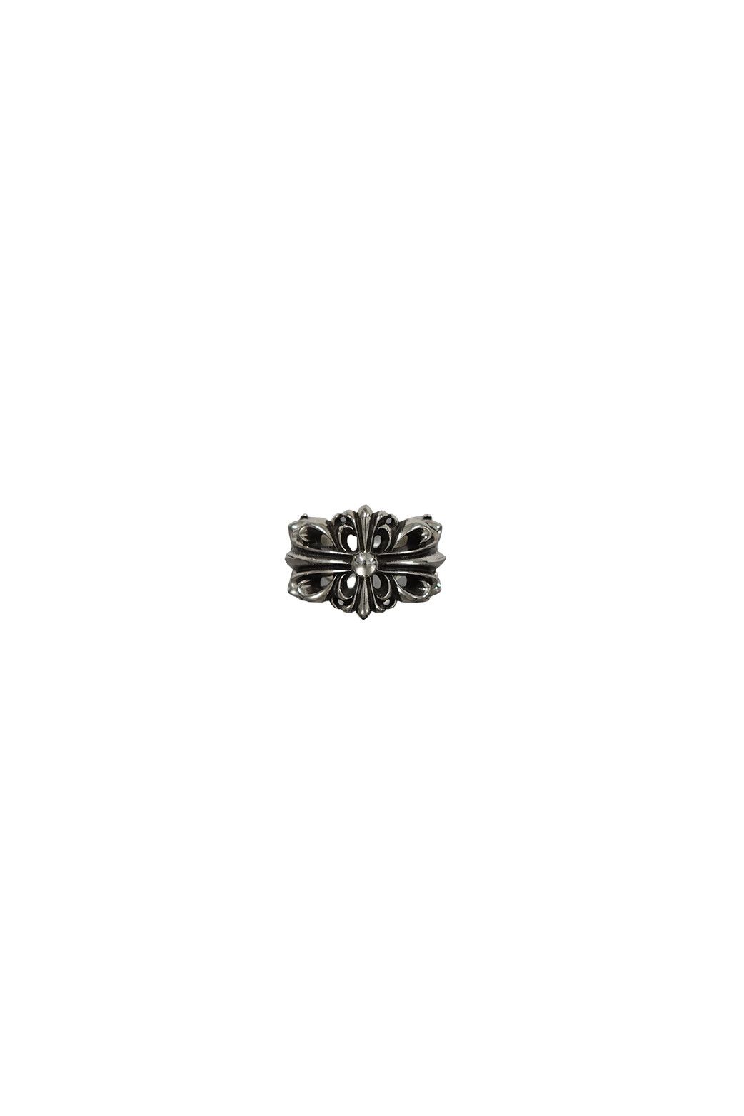 Chrome Hearts CHROME HEARTS SILVER DOUBLE FLORAL CROSS RING Size ONE SIZE - 1 Thumbnail