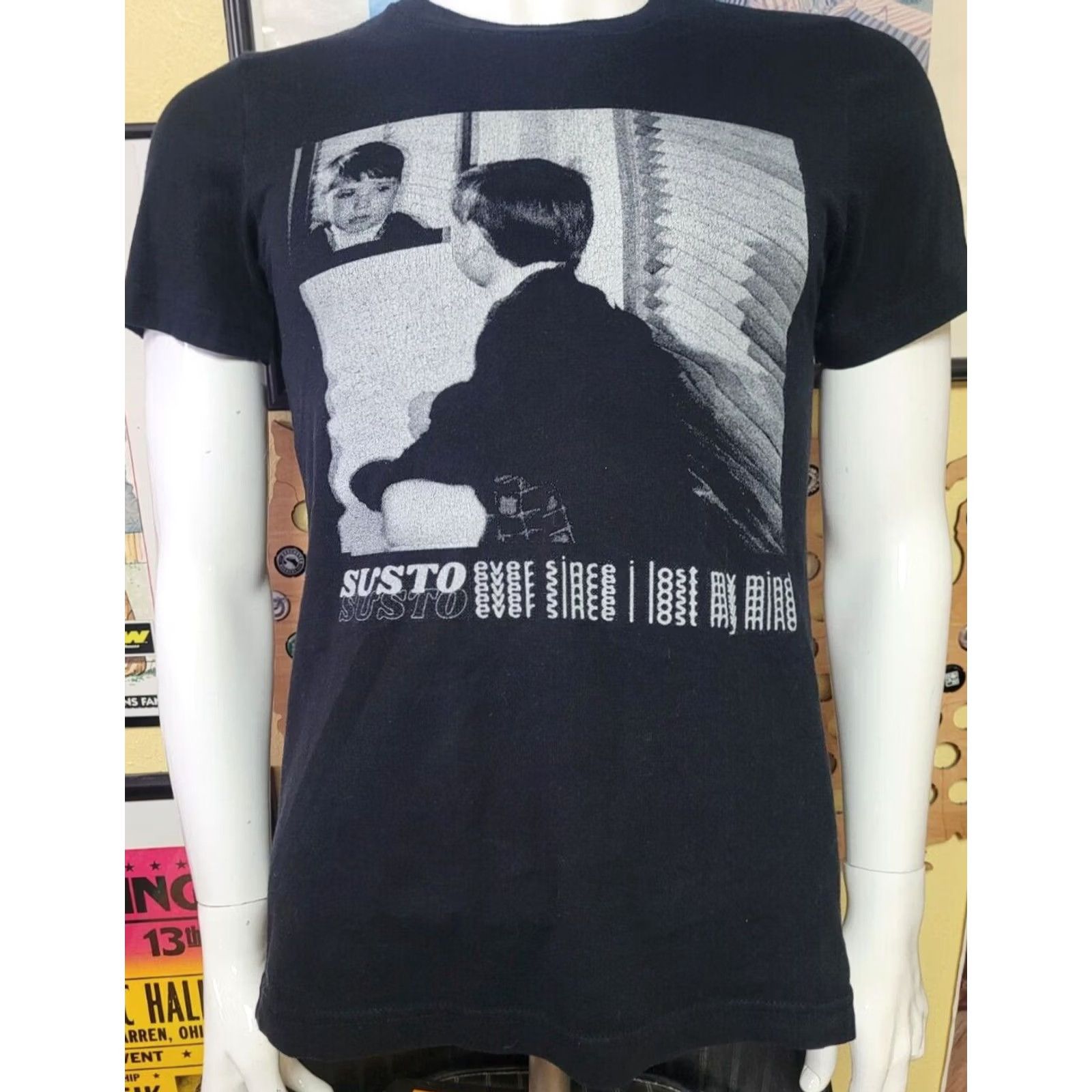 Vintage SUSTO Ever Since I Lost My Mind T Shirt Small Black Indie Rock Band Music Charleston SC Mens Size US S / EU 44-46 / 1 - 2 Thumbnail