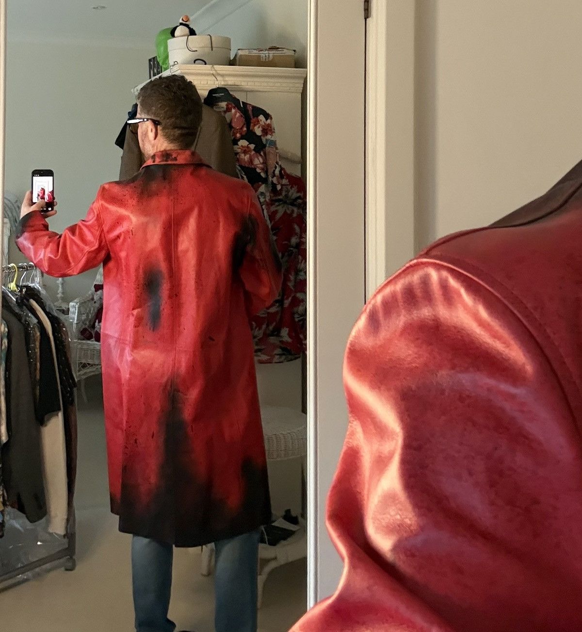 Calvin Klein 205W39NYC Holy Grail FW18 Calvin Klein 205w39nyc leather tench jacket Size US L / EU 52-54 / 3 - 11 Thumbnail