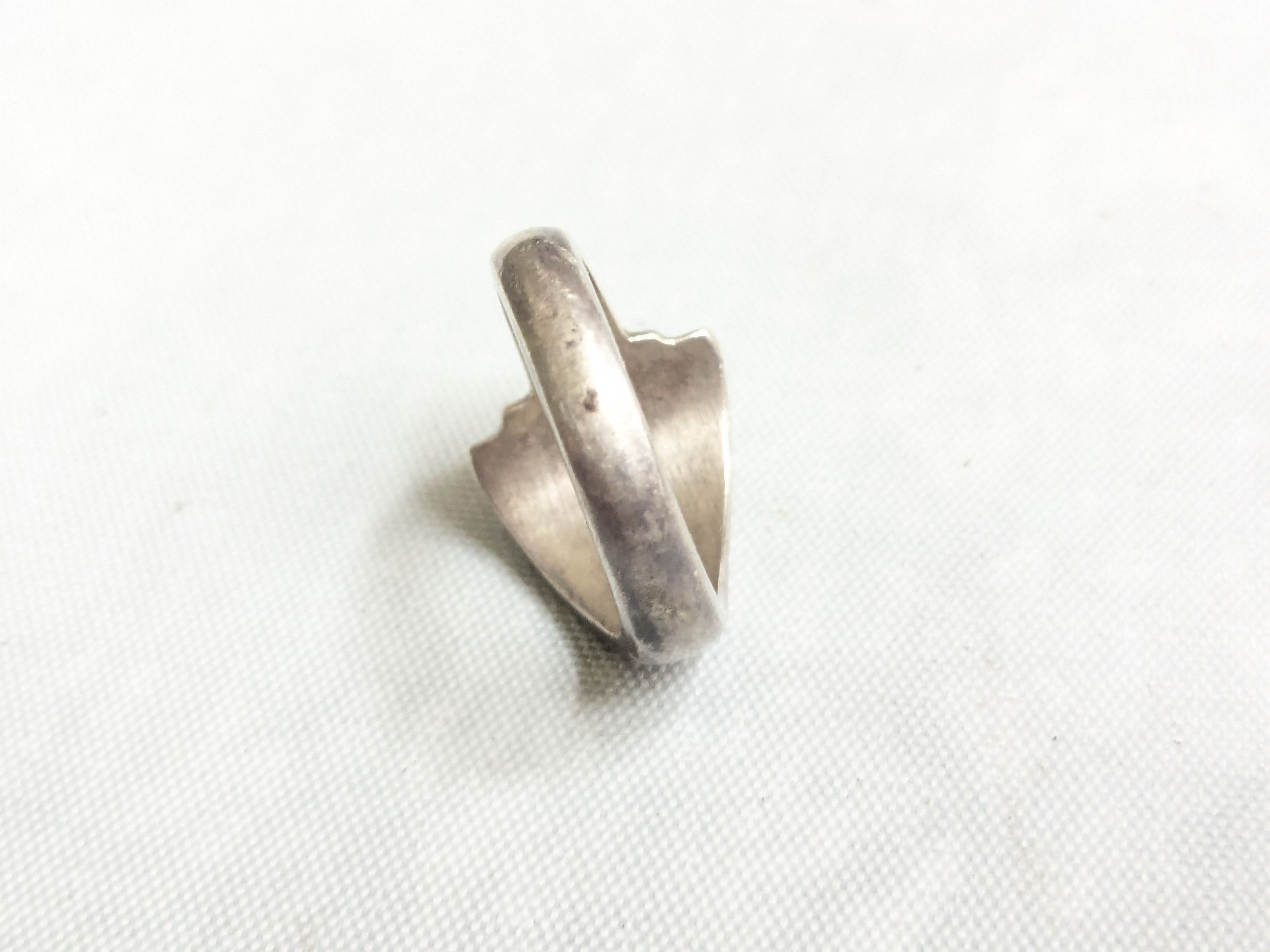 Jewelry Vintage Sterling Silver Taxco Ring Wing Abstract Modernist Size ONE SIZE - 7 Thumbnail