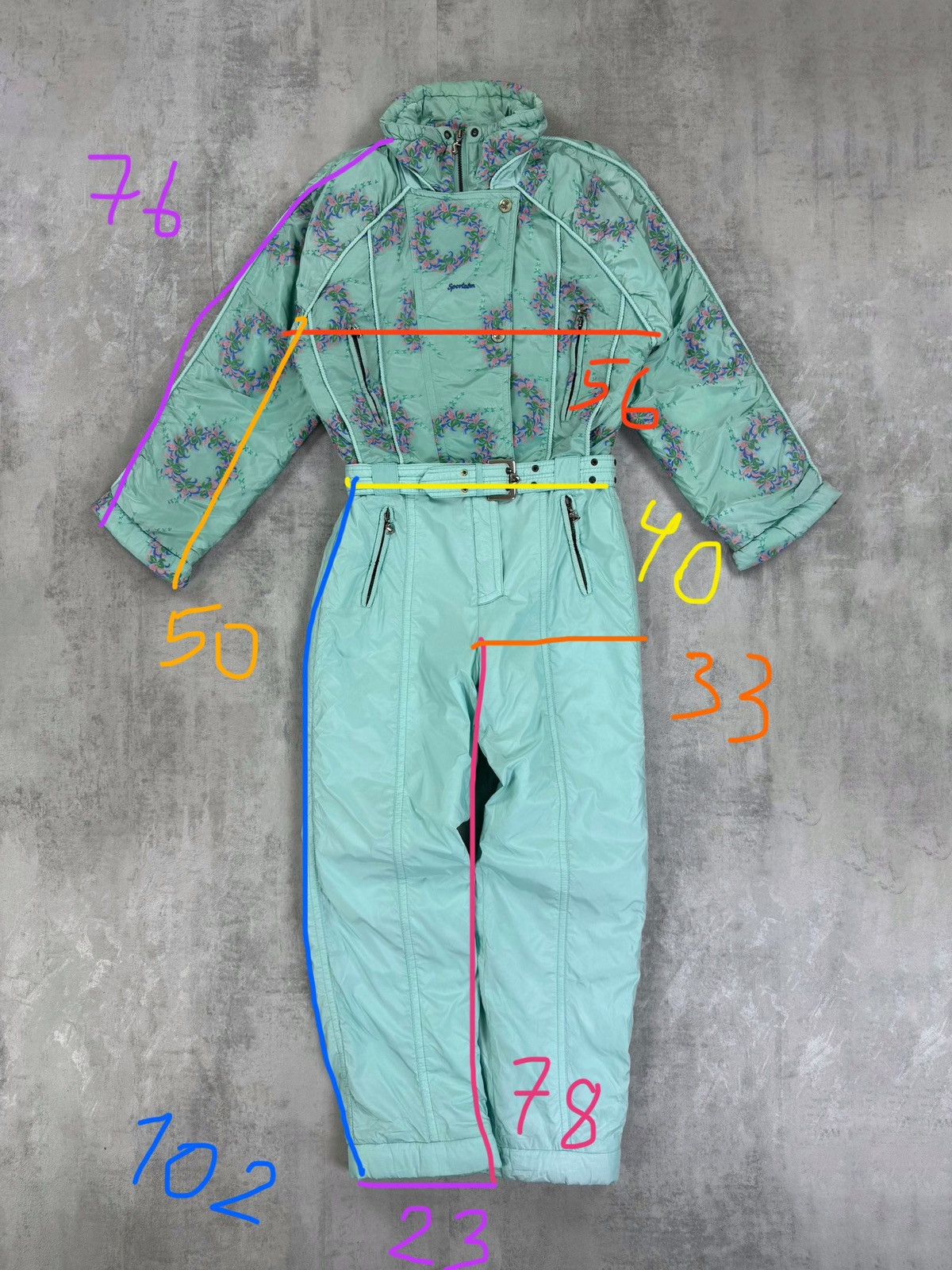 Sportalm Kitzbuhel Vintage Sportalm Ski Suit Full Snow Suit Skiing Jumpsuit 90s Size 27" / US 4 / IT 40 - 12 Thumbnail