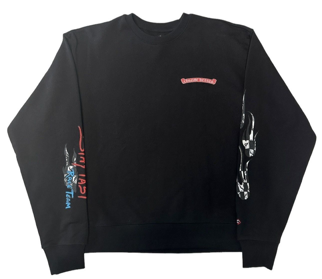 image of Chrome Hearts Matty Boy “Stay Fast” Crewneck in Black, Men's (Size XL)