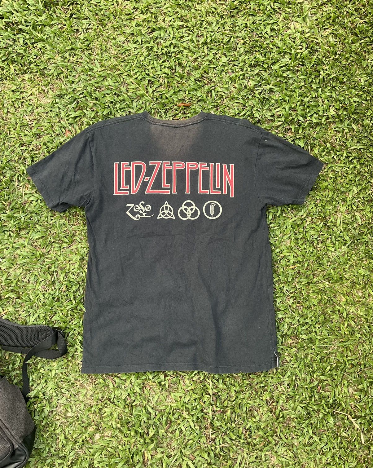 Band Tees × Led Zeppelin Vintage Led Zeppelin Faded Backhit with Logo Embroidered Size US S / EU 44-46 / 1 - 1 Thumbnail