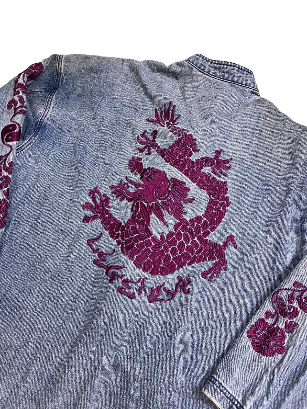 Jean Paul Gaultier 💥Japanese Fashion Designer Kimono Dragon Denim Size US L / EU 52-54 / 3 - 6 Thumbnail