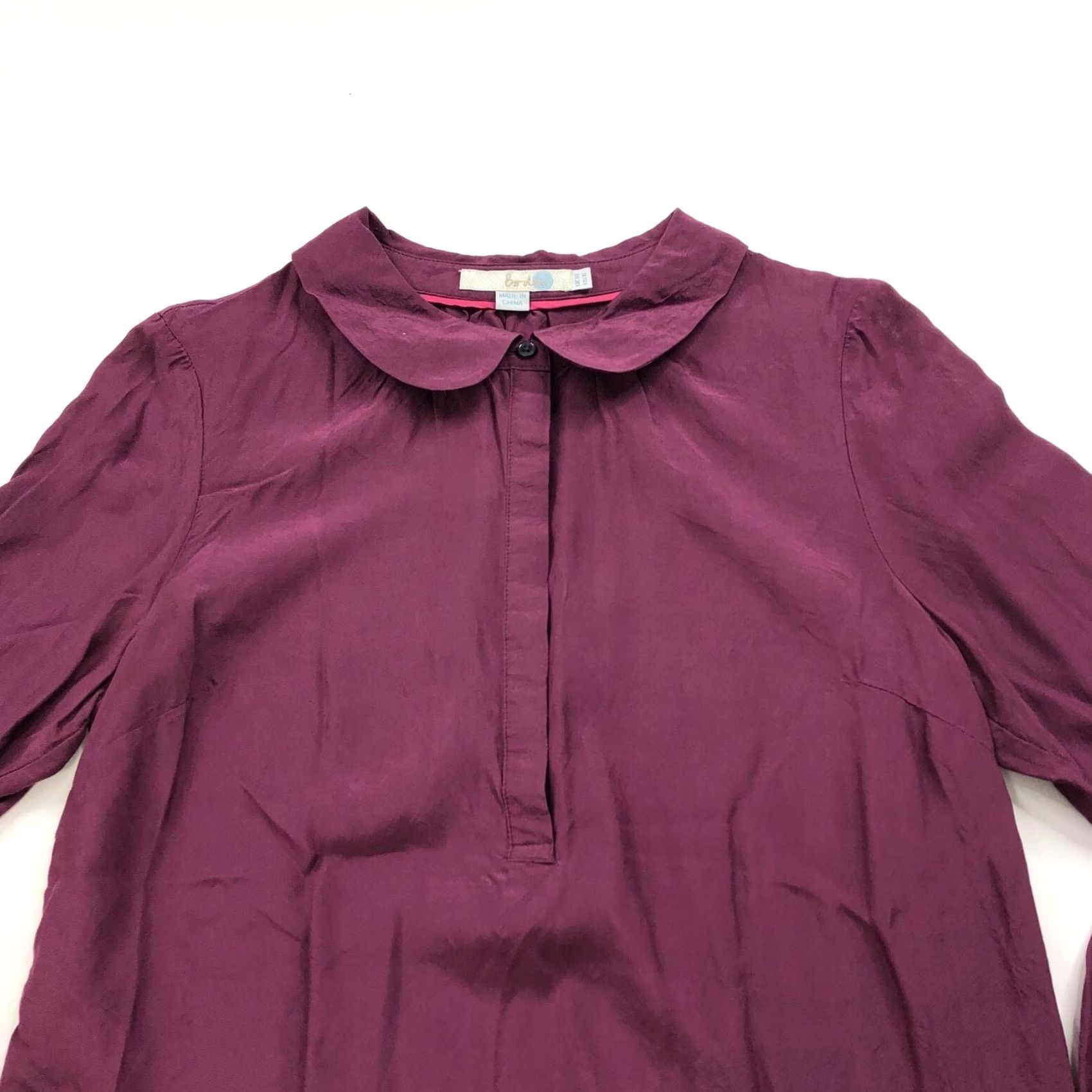 Boden Boden Women 6 Button-Up Pullover Long Sleeve Shirt Silk Blend Viscose Red Pullover Casual Shirt Womens Size M / US 6-8 / IT 42-44 - 4 Thumbnail