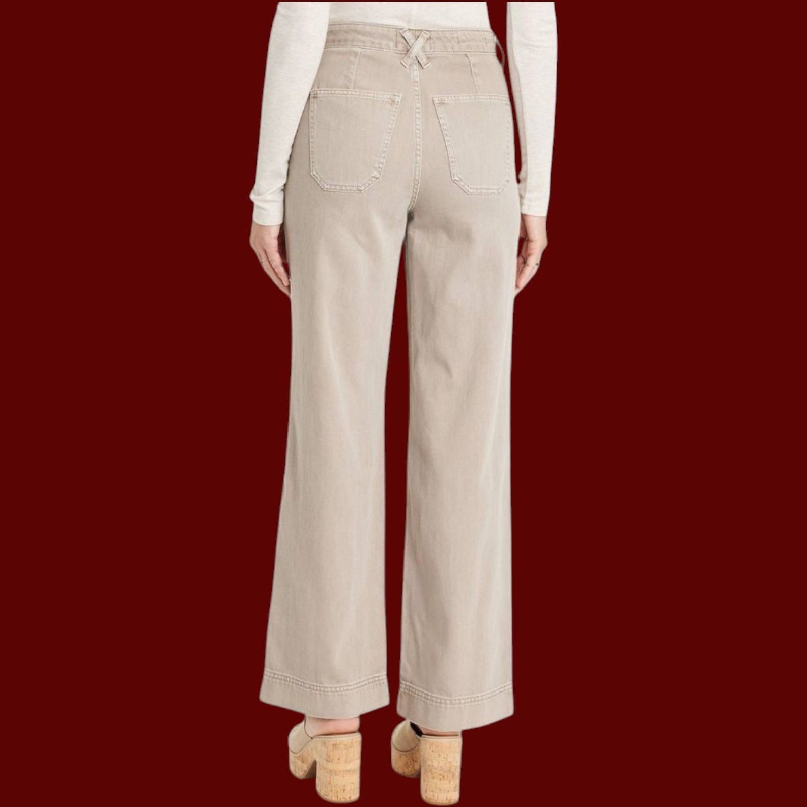 Other Universal Thread - Women's High Waisted Wide Leg Cropped Hig Size 38" / US 16 / IT 52 - 2 Thumbnail