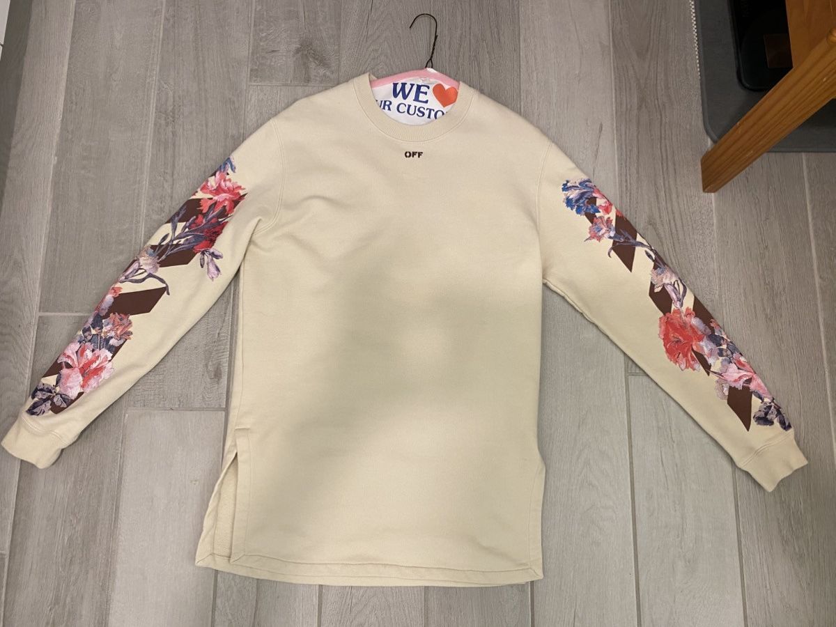 Off-White Off-White Floral Motif Sweater Size S / US 4 / IT 40 - 1 Thumbnail