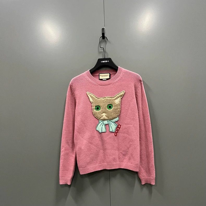 Gucci Gucci Cartoon cat embellished knitwear 2502-Nextarrow Size US S / EU 44-46 / 1 - 1 Thumbnail
