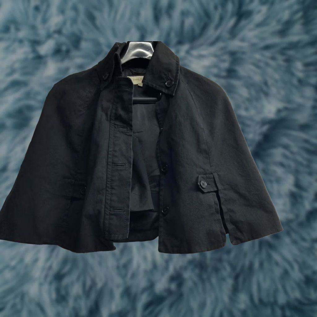 Karen Millen Karen Millen Black Canvas Jacket size 8 Women's Cape Style Size M / US 6-8 / IT 42-44 - 1 Thumbnail