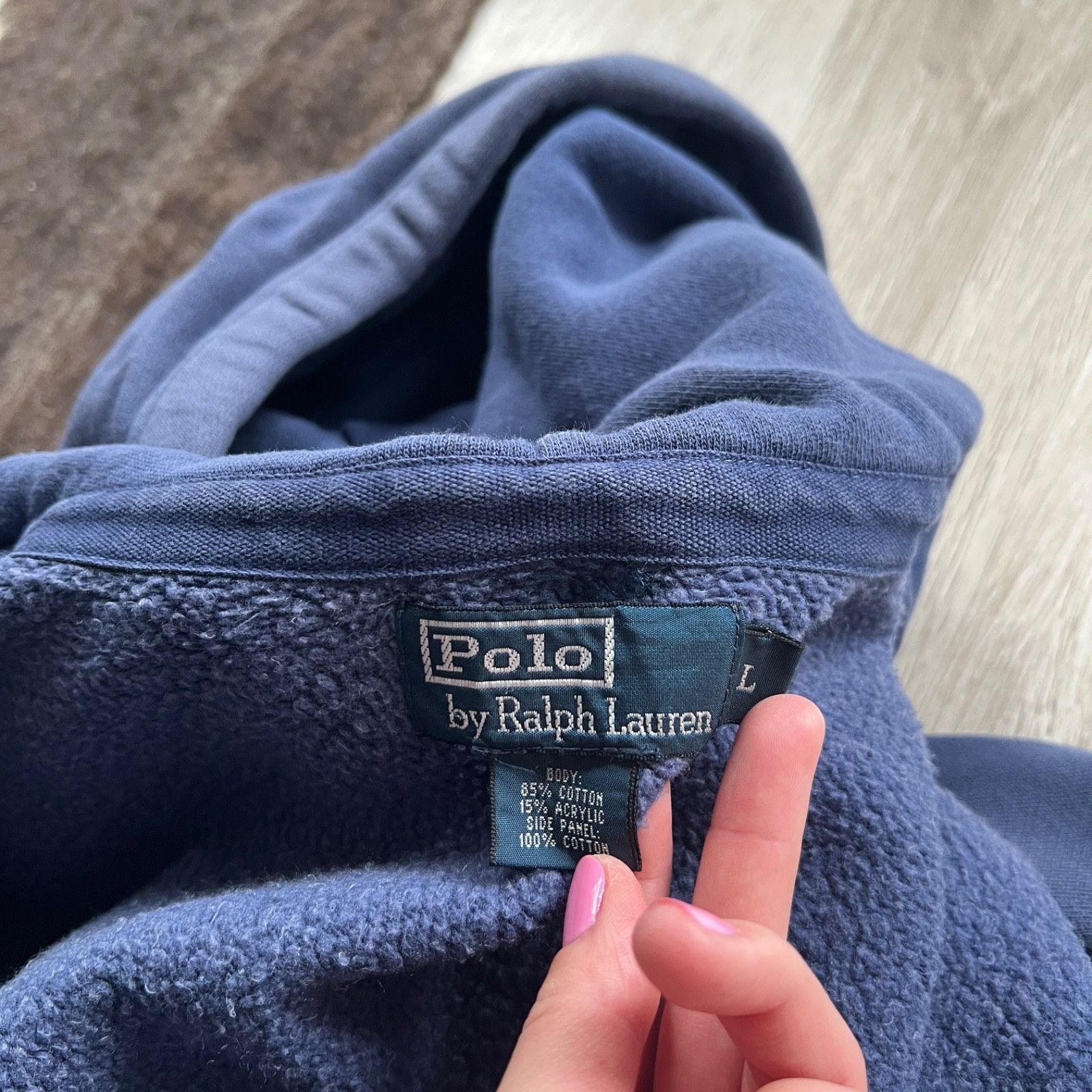 Polo Ralph Lauren Polo Ralph Lauren Vintage Cotton Full Zip Hoodie 9891AC Size US L / EU 52-54 / 3 - 3 Thumbnail