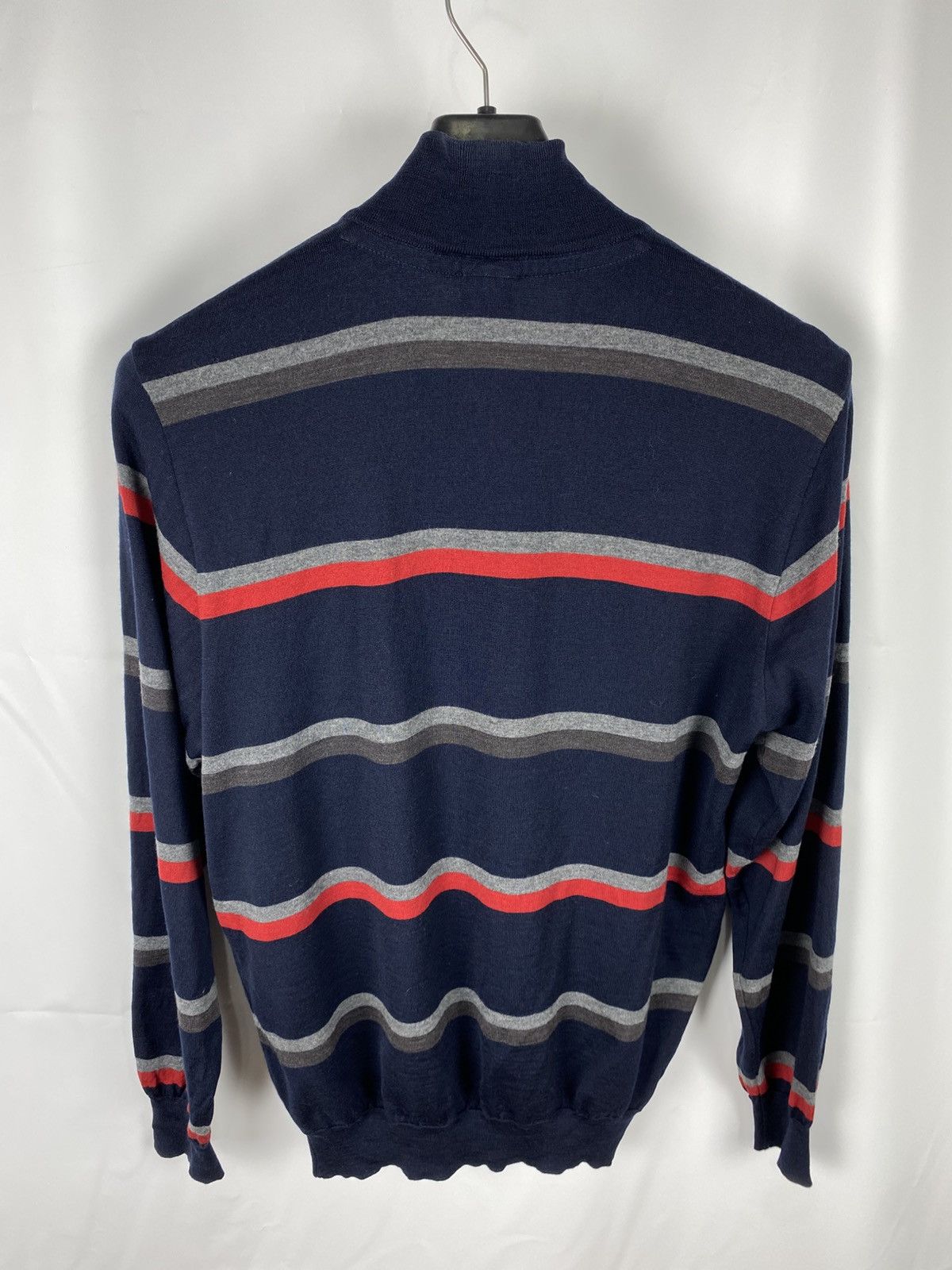 Paul & Shark Paul & Shark Striped Jumper 1/3 Zip Wool Mock Neck size M Size US M / EU 48-50 / 2 - 2 Thumbnail