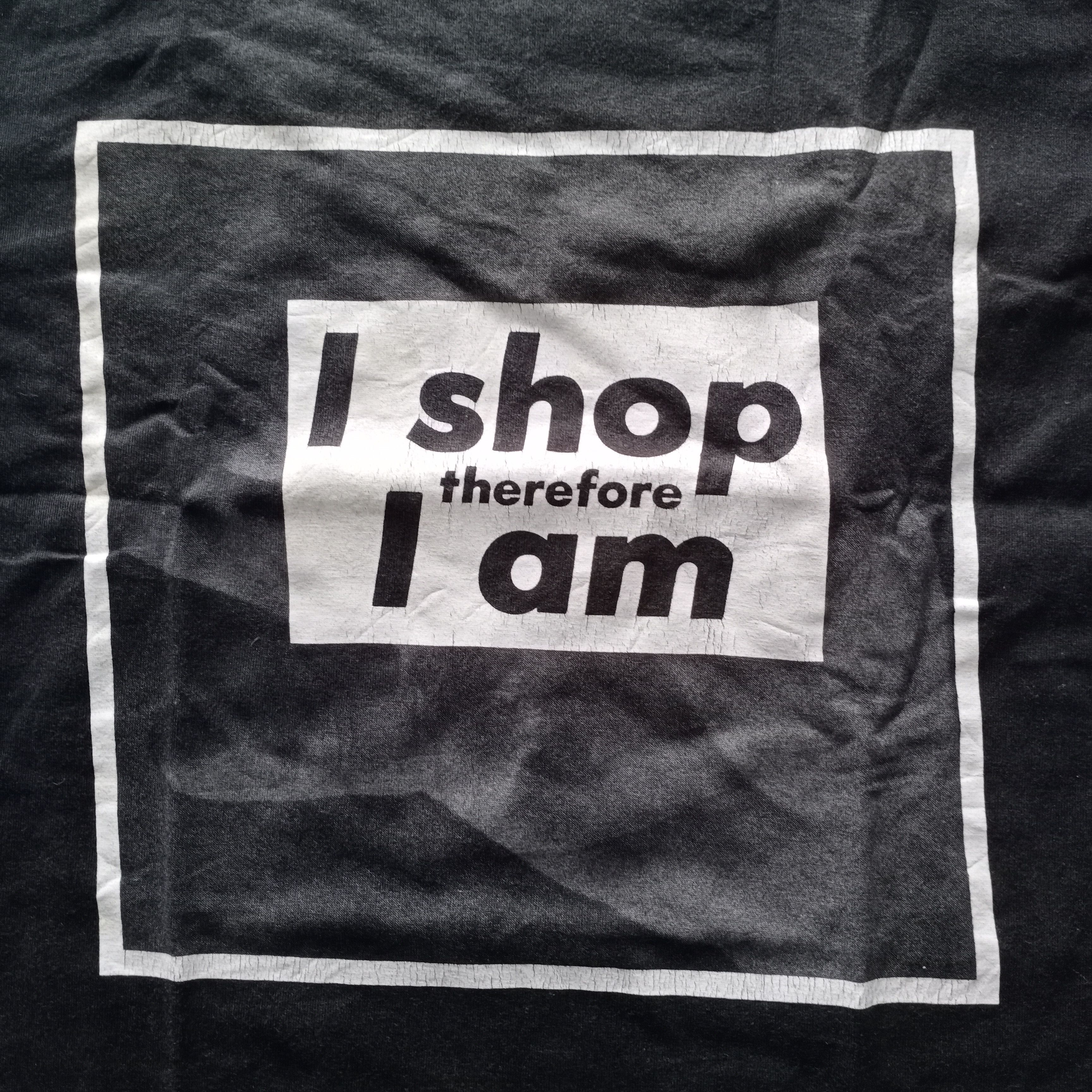 Barbara Kruger × Vintage Vintage Barbara Kruger I shop therefore I am t shirt Size US L / EU 52-54 / 3 - 2 Thumbnail