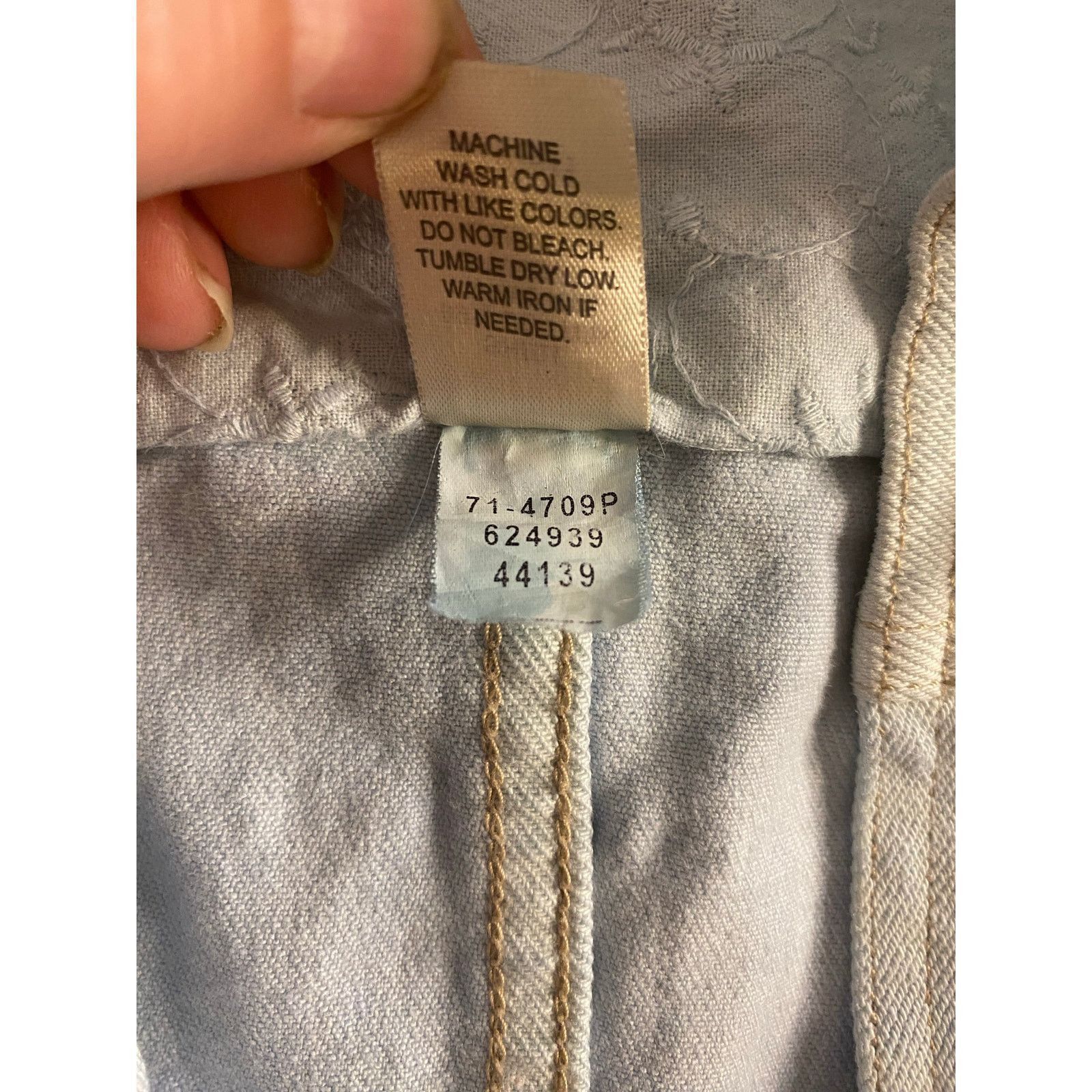 J. Jill Hand Dyed Light Wash Stretch Denim Jacket J. Jill LP Petite Size L / US 10 / IT 46 - 6 Thumbnail