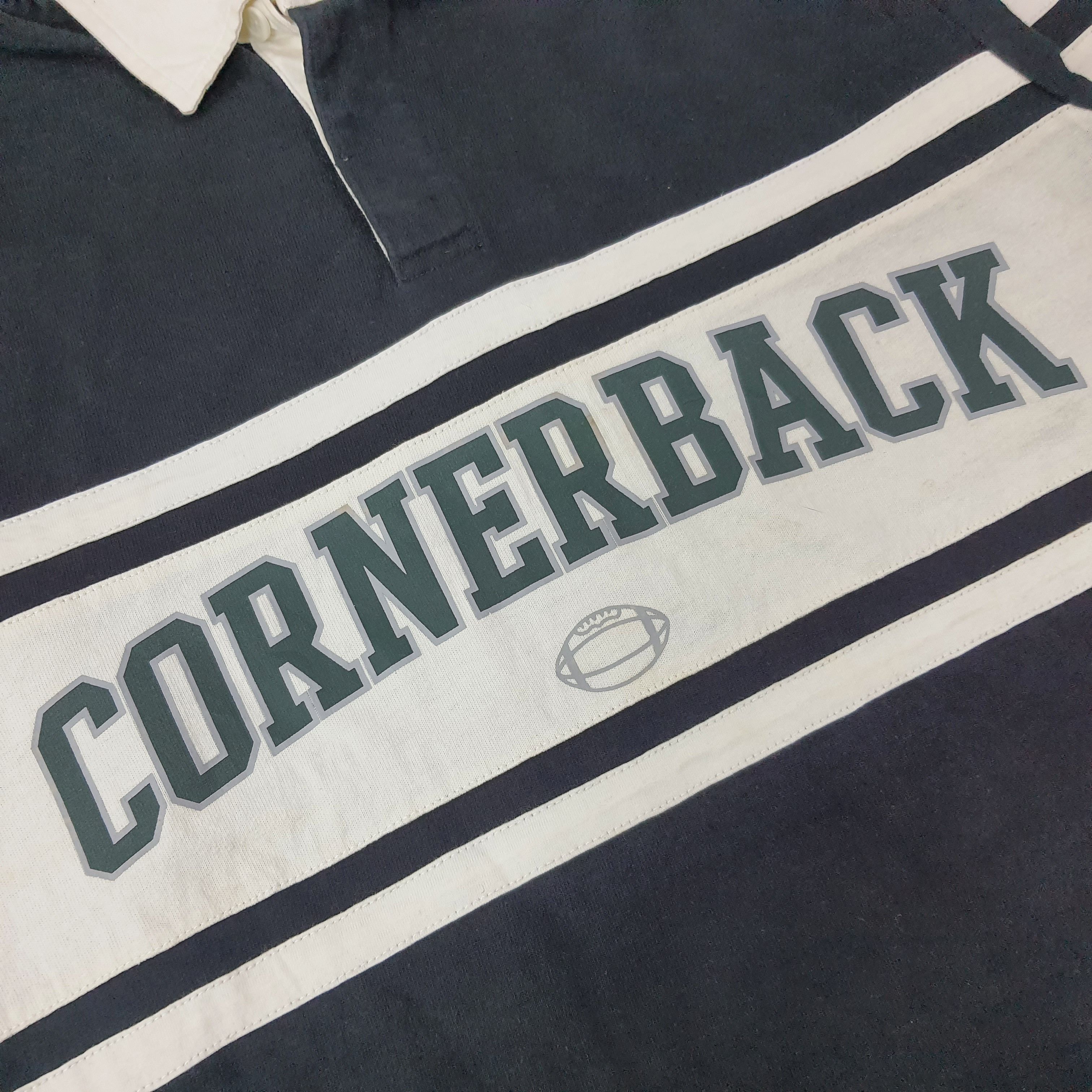 Vintage Vintage Cornerback American Football Polo Shirt C267N70 Size US M / EU 48-50 / 2 - 2 Thumbnail