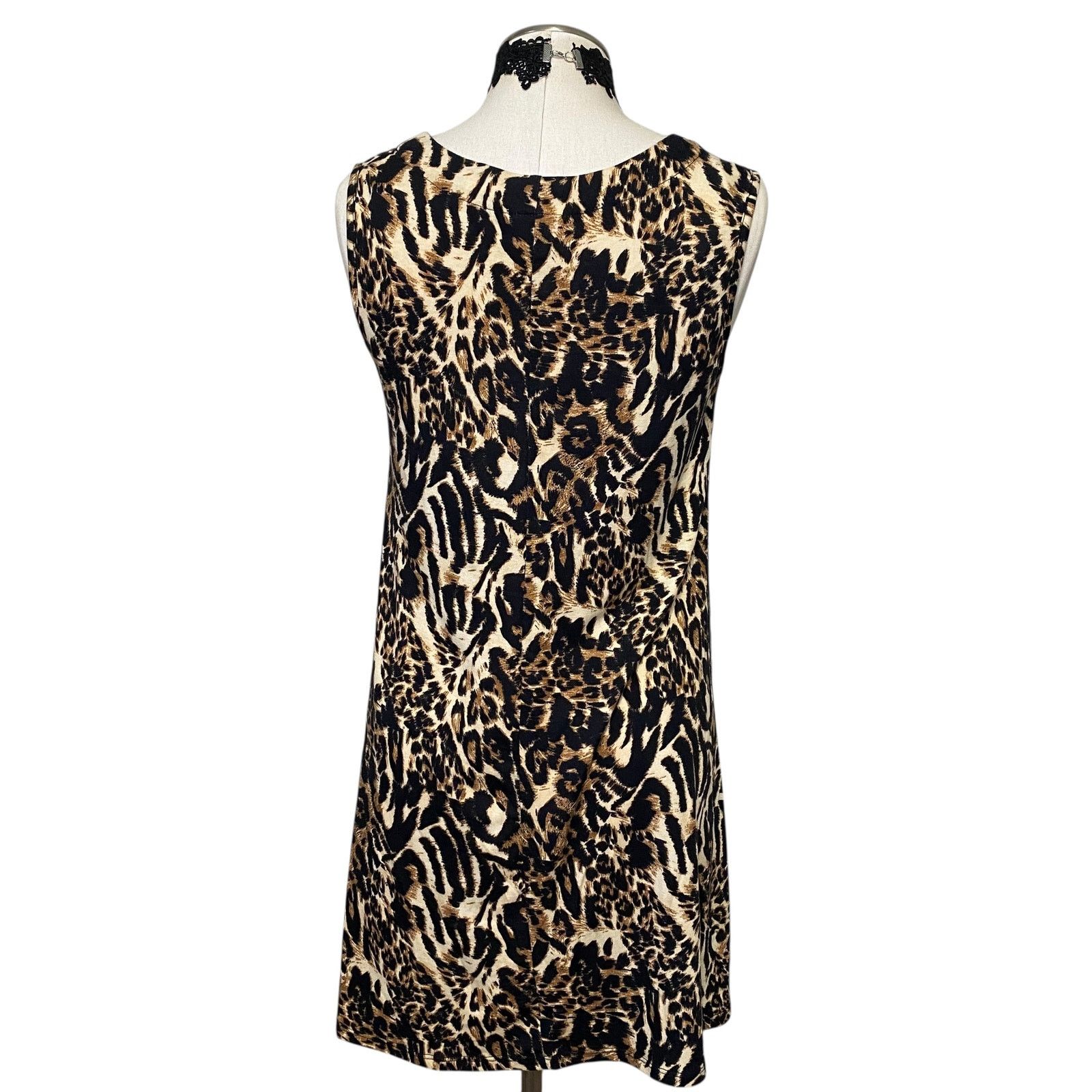 Other Y2K Flowy Animal Print Dress with Lace-Up Neckline Size M / US 6-8 / IT 42-44 - 2 Thumbnail