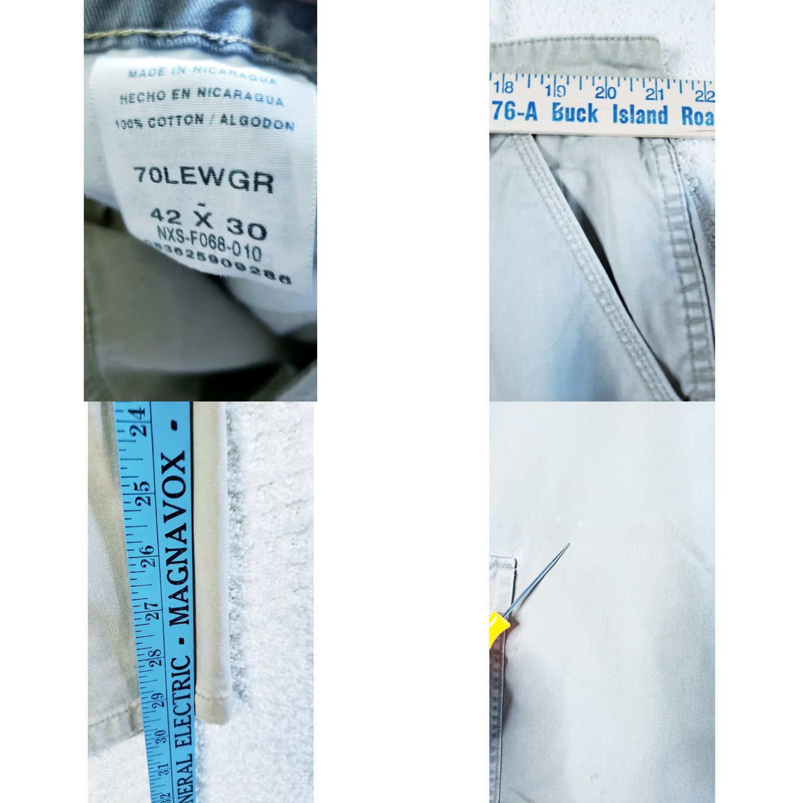 Wrangler Wrangler Cargo Pants Men 42x30 Straight Leg Khaki Regular Size US 42 / EU 58 - 8 Thumbnail