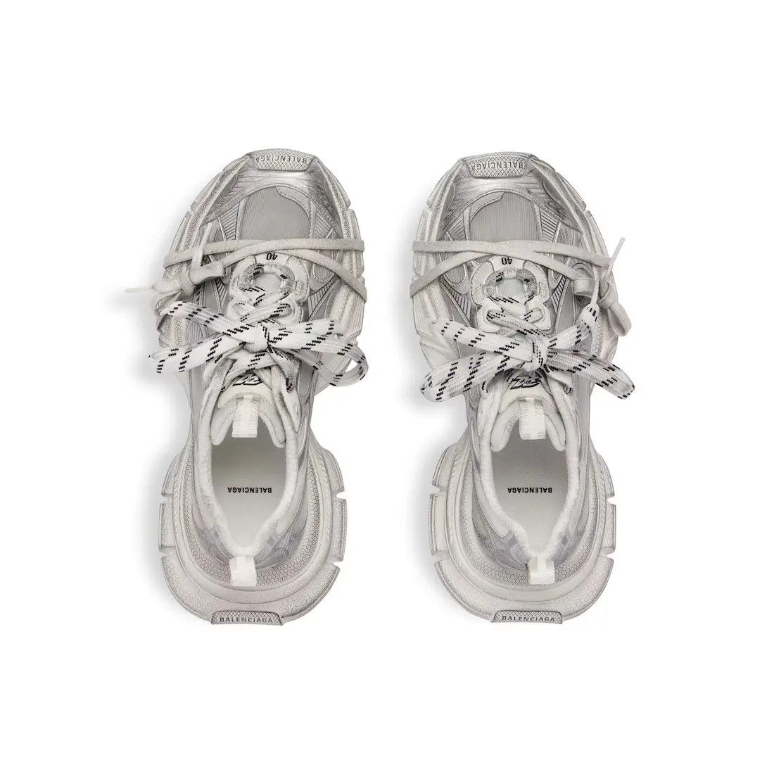 Balenciaga o1w1db10325 3XL Summer Mesh Sneakers in White/Grey Size US 10 / EU 43 - 5 Thumbnail