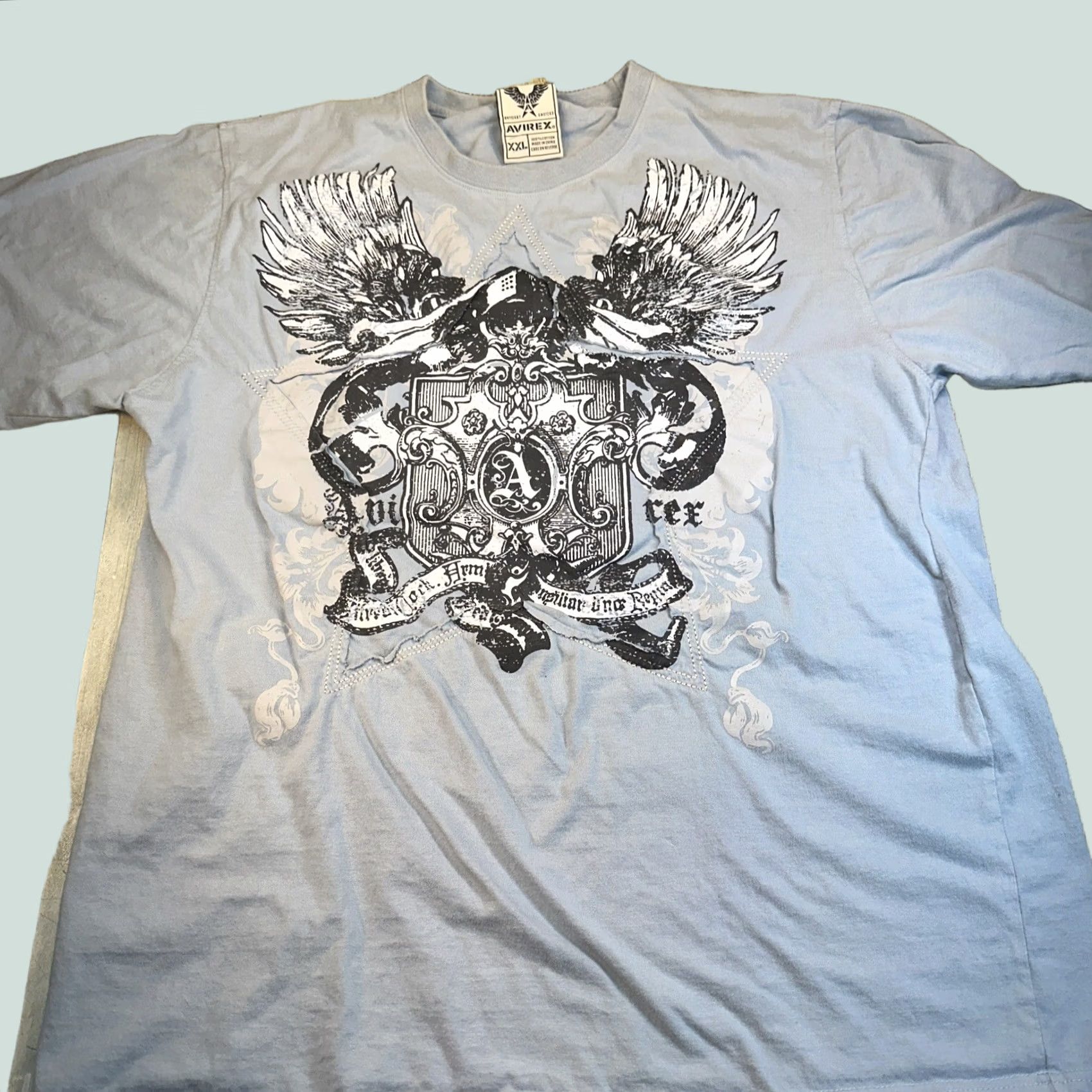 Avirex VINTAGE Avirex Men’s T-Shirt 2XL Blue XXlarge Shirt Mens Size US XXL / EU 58 / 5 - 1 Thumbnail