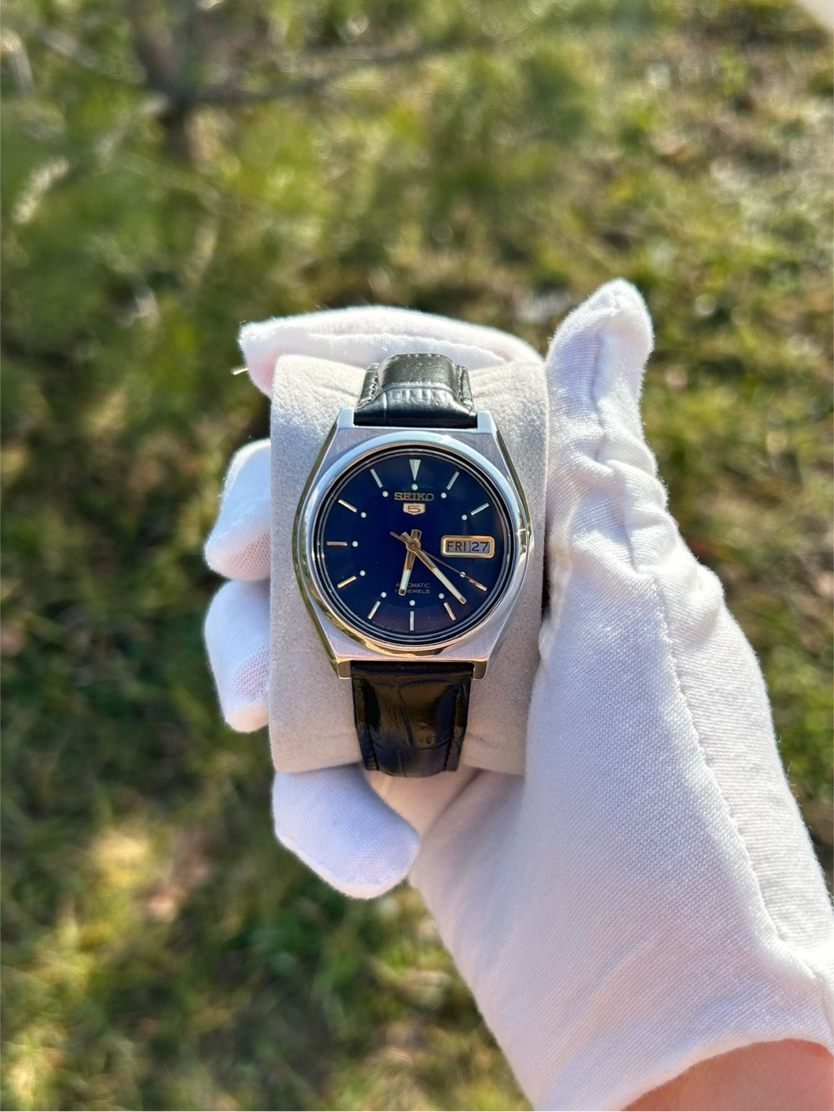 Seiko 5 Watch Automatic Mechanical Japan Made 2000's in Blue, Men's