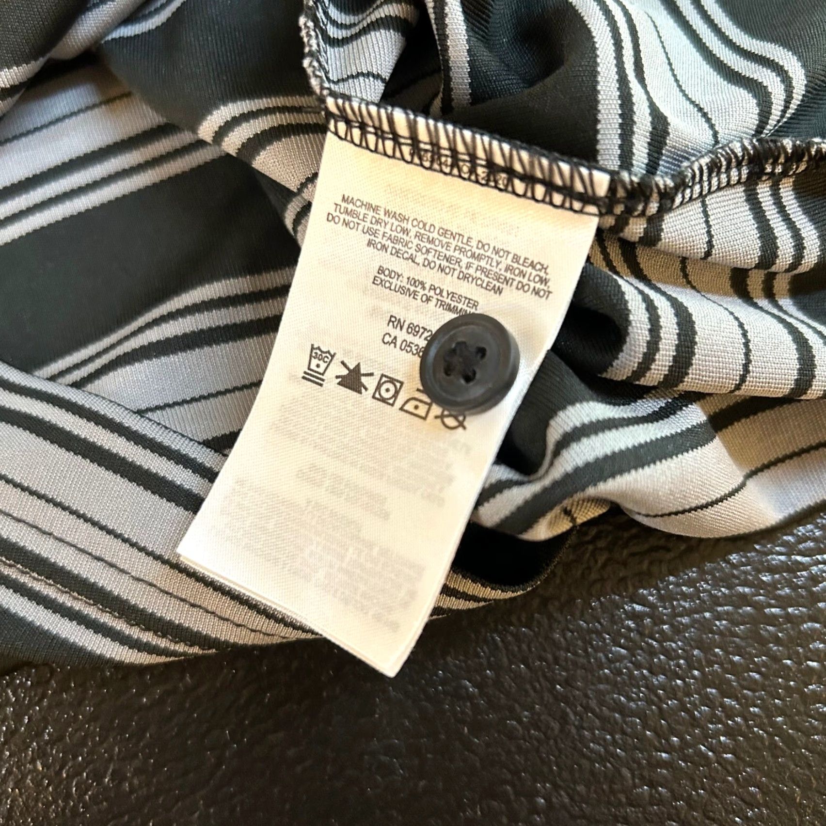 Vintage Columbia Polo Shirt Striped Black Gray Men's XL Moisture Wicking Athletic Polo Shirt Golf Shirt Shirts Size US XL / EU 56 / 4 - 5 Thumbnail