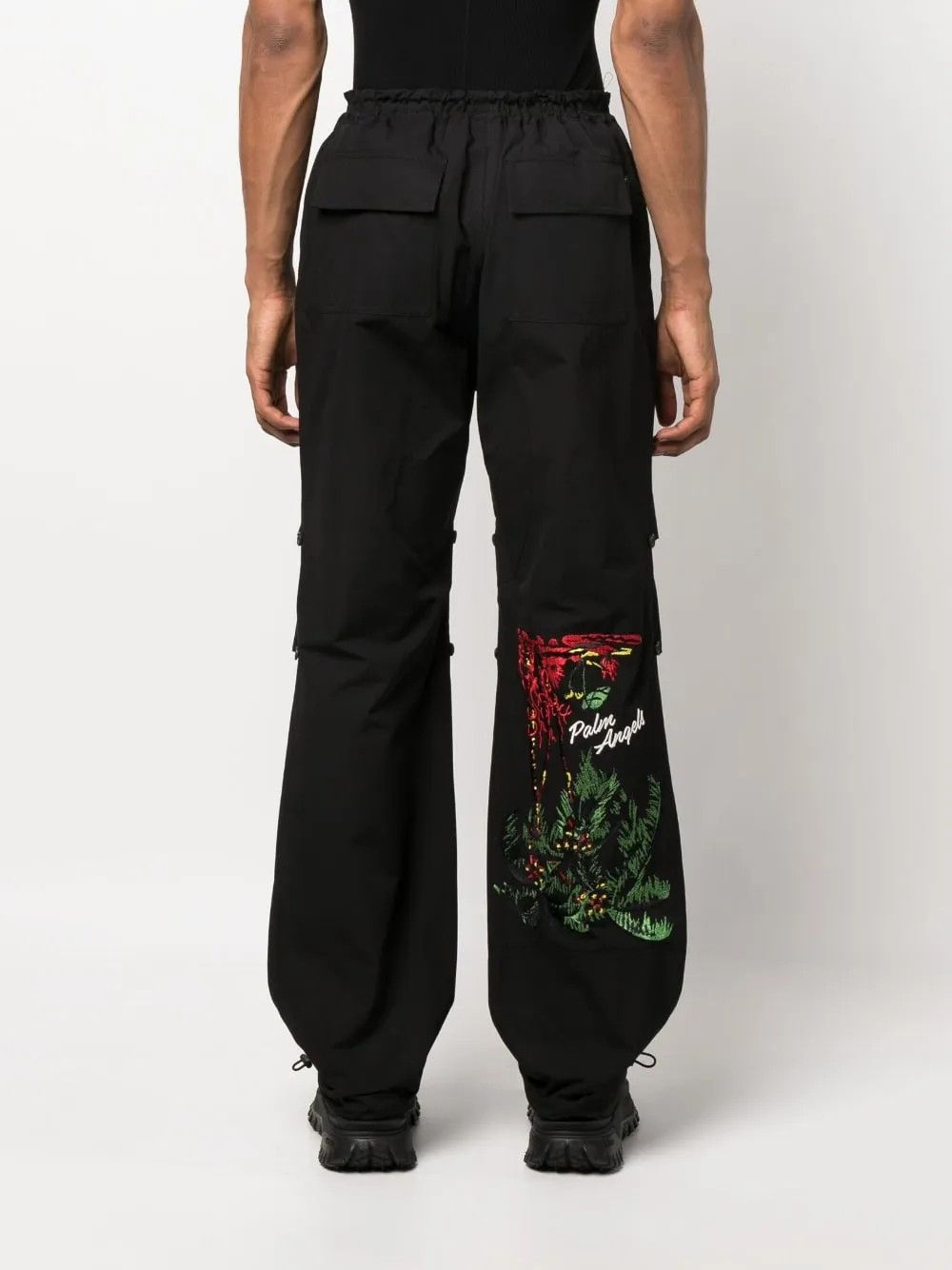 Palm Angels o1y0325 Logo Jogger & Sweatpant in Black Size US 34 / EU 50 - 4 Thumbnail