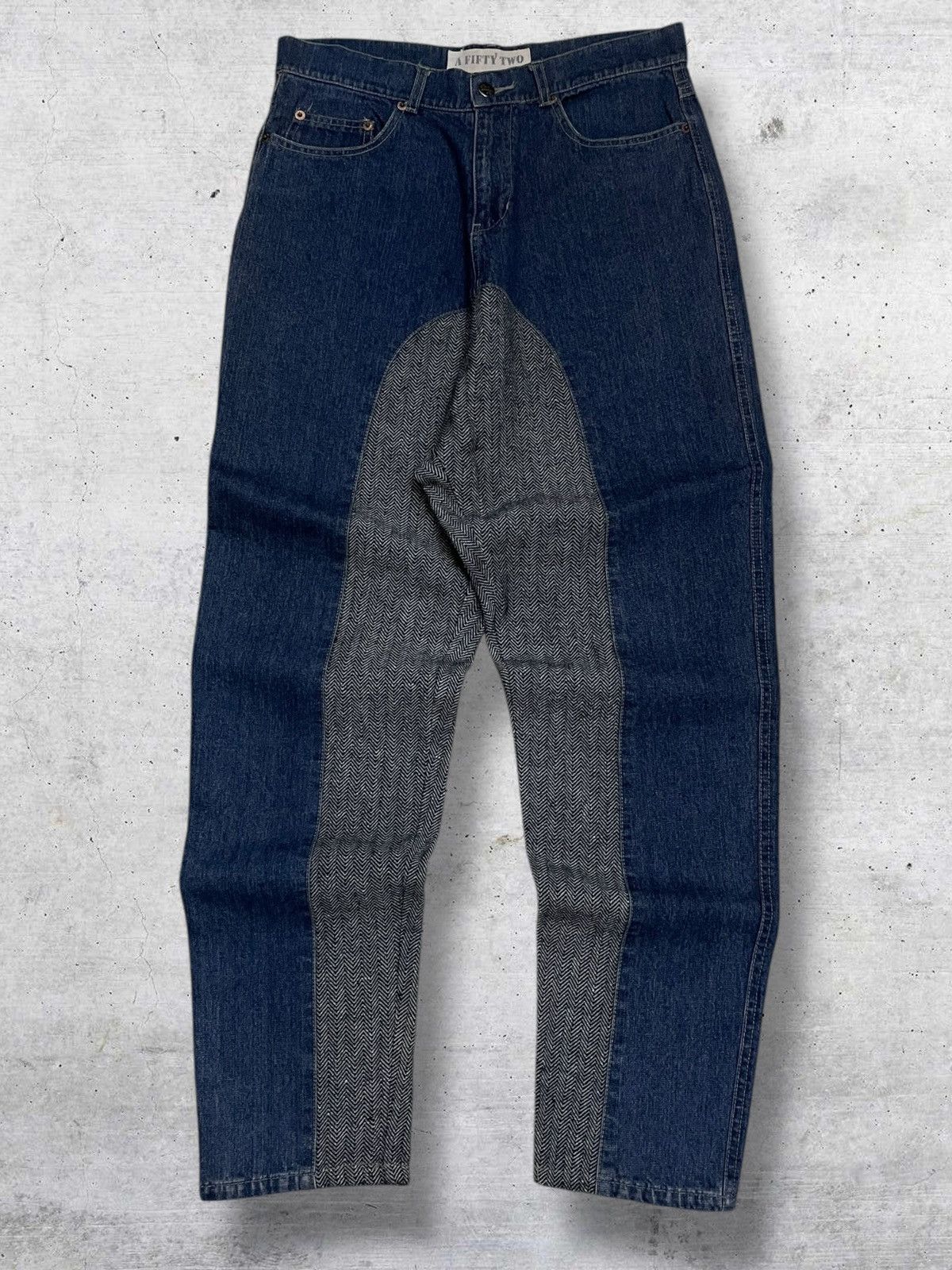 Japanese Brand VINTAGE DOUBLE LAYERED TWEED JAPAN DESIGNER AFIFTY TWO DENIM Size US 31 - 1 Thumbnail