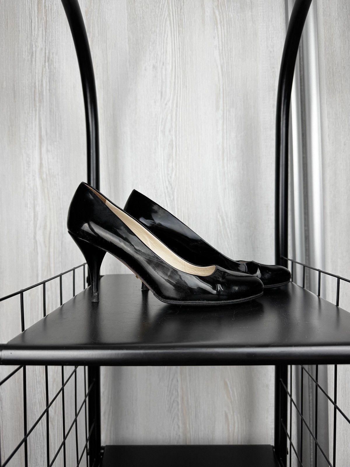 Prada Prada Women’s High Heels Shoes Platform Black Patent Leather Size US 6 / IT 36 - 1 Thumbnail