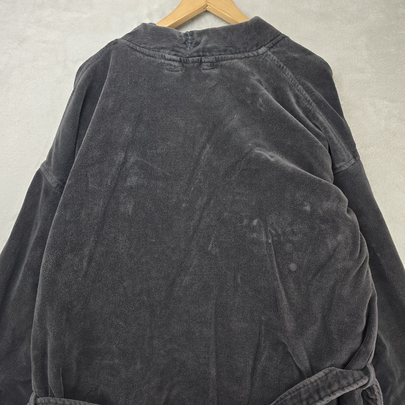 Polo Ralph Lauren Polo Ralph Lauren Bath Robe Mens L/XL Black Terry Pockets Size ONE SIZE - 11 Thumbnail