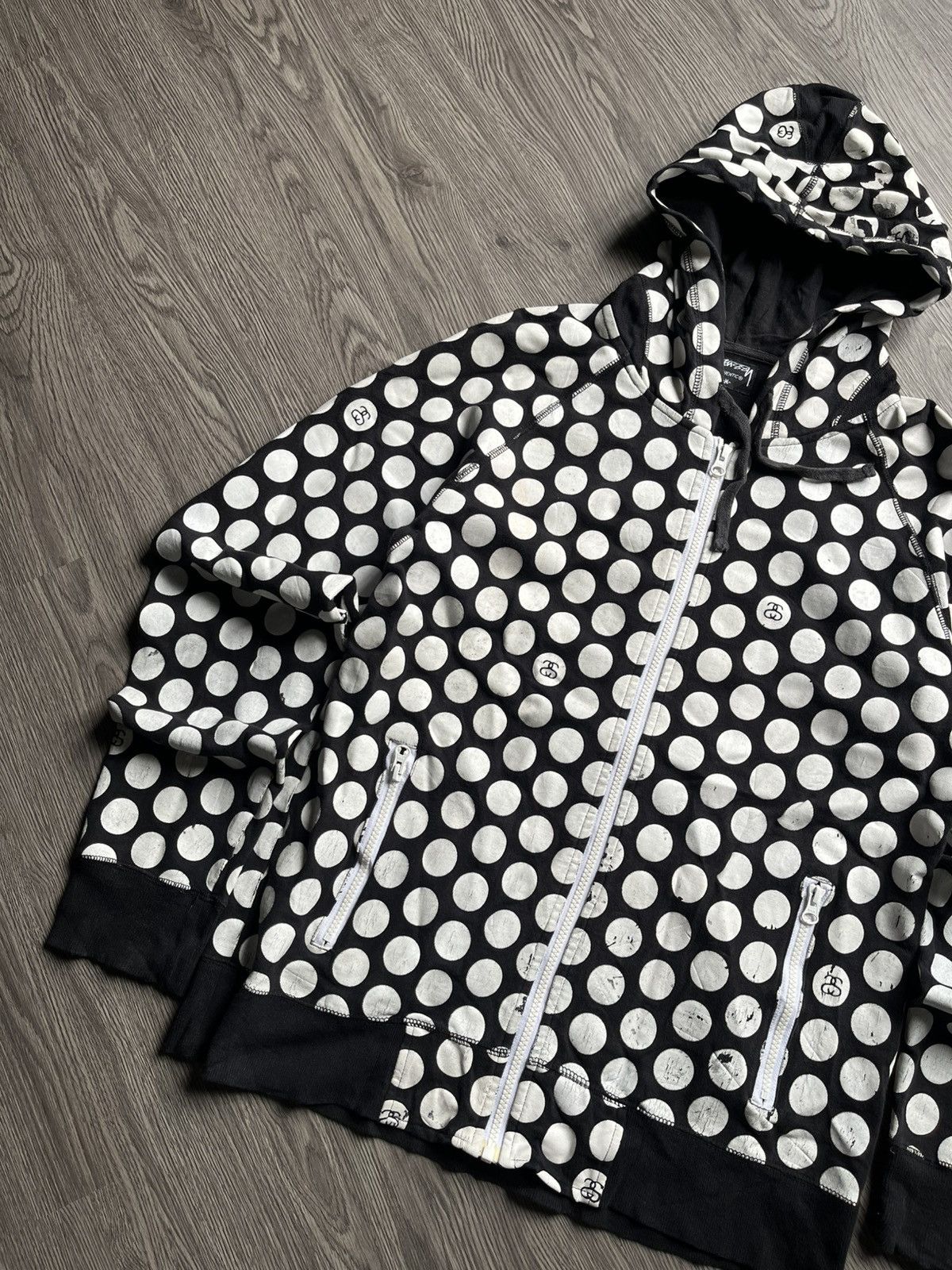 Stussy Vtg Y2k Stüssy Polkadot zip-up hoodie Size US M / EU 48-50 / 2 - 3 Thumbnail