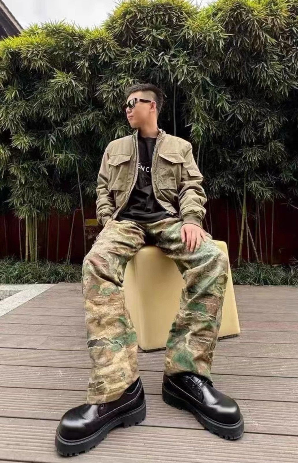 Givenchy olive green military bomber jacket size 48 Size US M / EU 48-50 / 2 - 2 Thumbnail