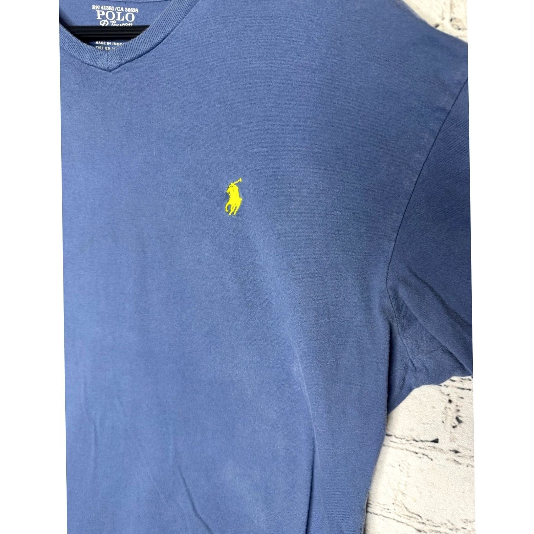 Polo Ralph Lauren Polo Ralph Lauren V Neck T Shirt Mens Size XL Classic Fit Pony Logo Blue Short Sleeve Regular Jersey Cotton tagless Size US M / EU 48-50 / 2 - 2 Thumbnail