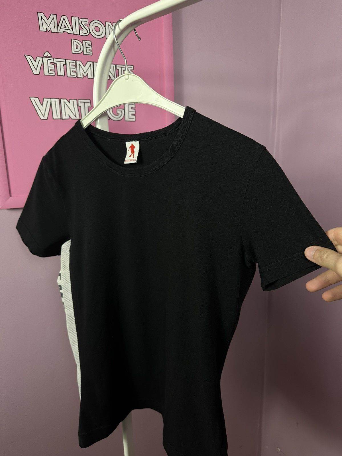 Dirk Bikkembergs Bikkembergs Logo Pattern Cotton T Shirt Crop Mesh Stretch Size US M / EU 48-50 / 2 - 9 Thumbnail