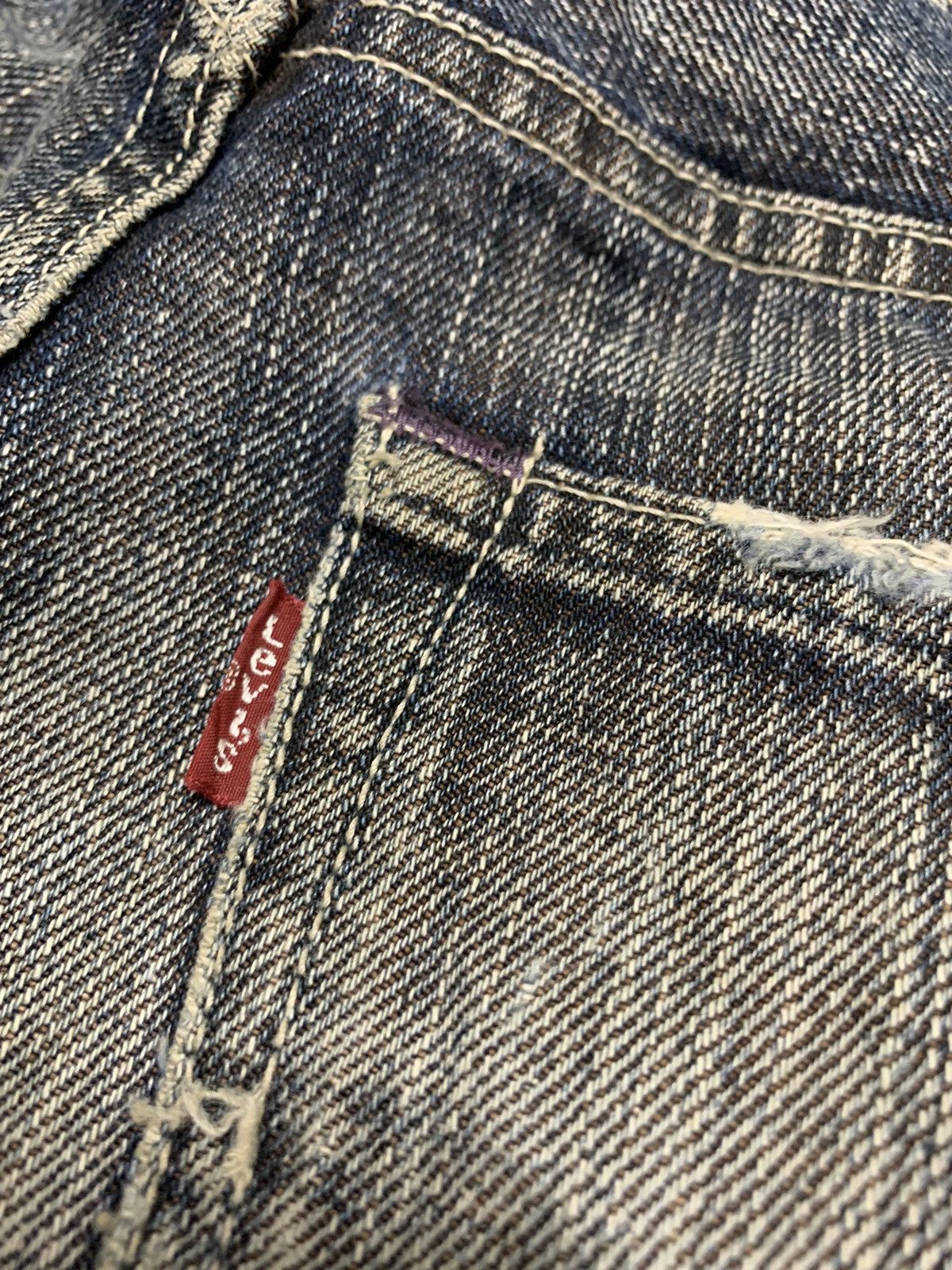 Levi's Vintage Levis 502 Distressed Denim Jeans 31x33.5 Size US 31 - 18 Thumbnail