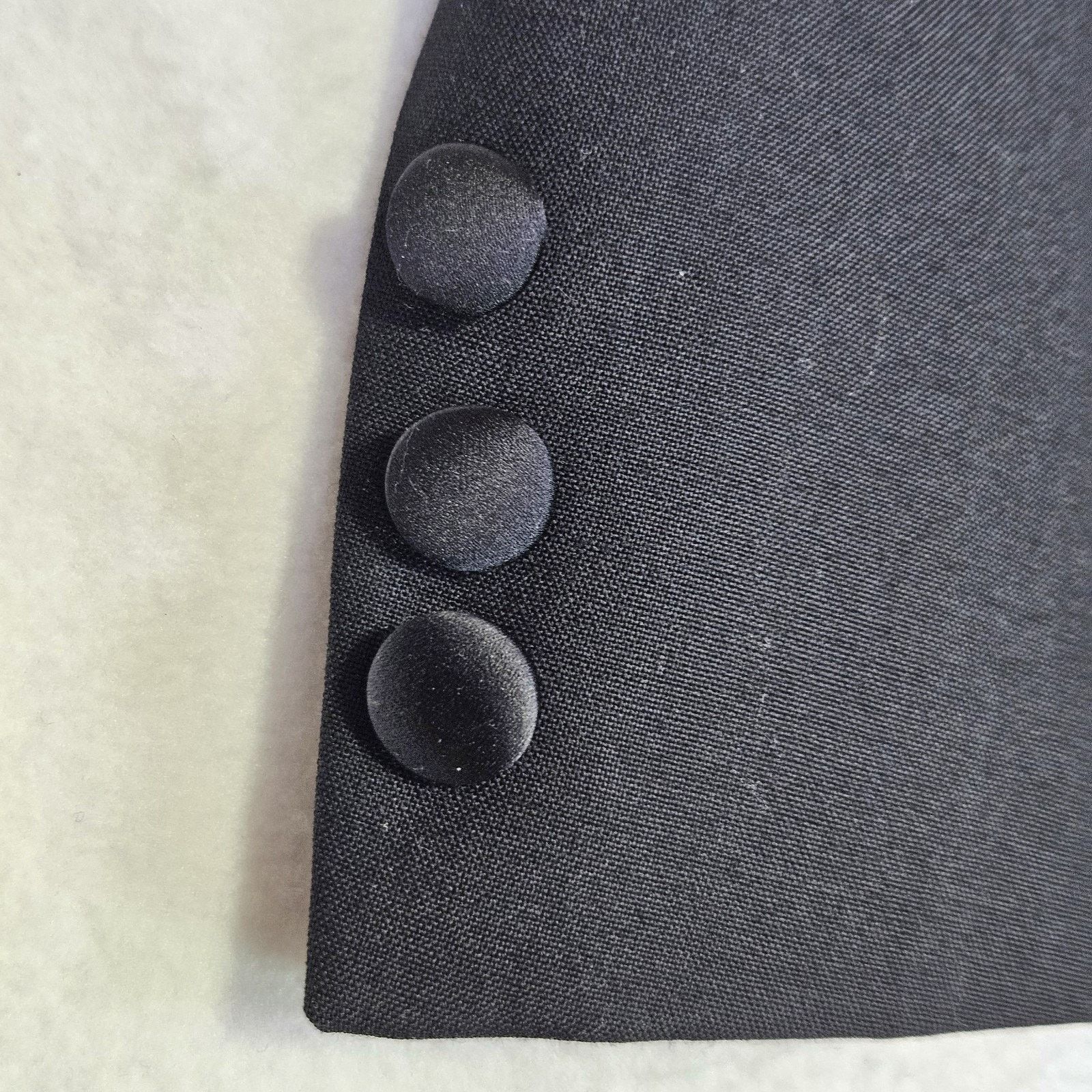 Halston Halston Tuxedo Jacket Wedding Peak Lapel Double Breasted Size 40R - 9 Thumbnail