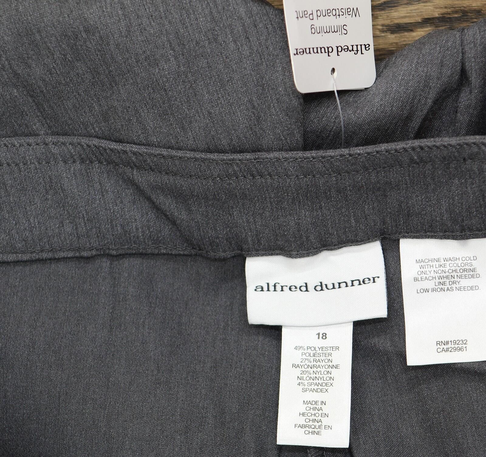 Other Nwt Alfred Dunner Short Allure Slim Pant Pants Gray 18 Size 40" / US 18 - 5 Thumbnail