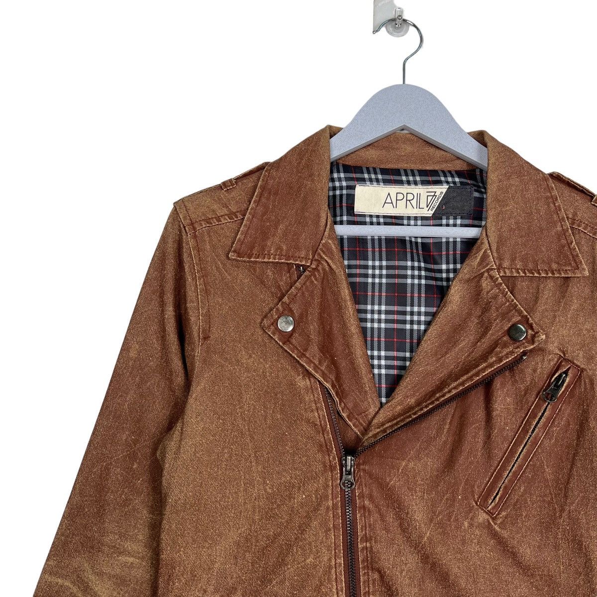 April 77 🔥 APRIL 77 Record Double colar MOTO RIDER JACKET Size US S / EU 44-46 / 1 - 7 Thumbnail