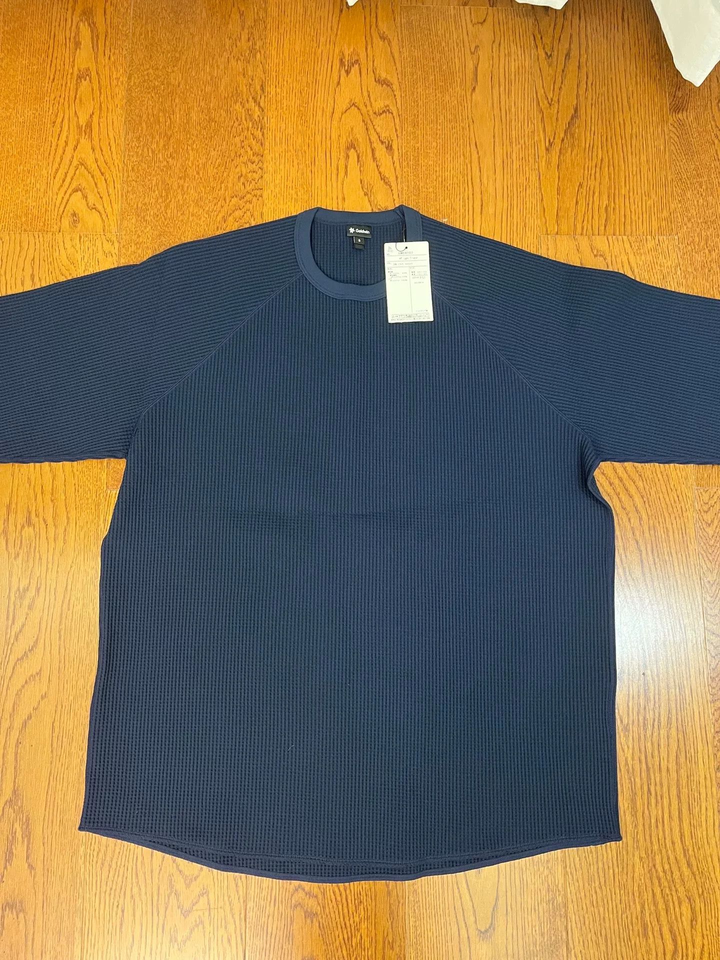 Goldwin navy blue short sleeve waffled tee Size US L / EU 52-54 / 3 - 1 Preview