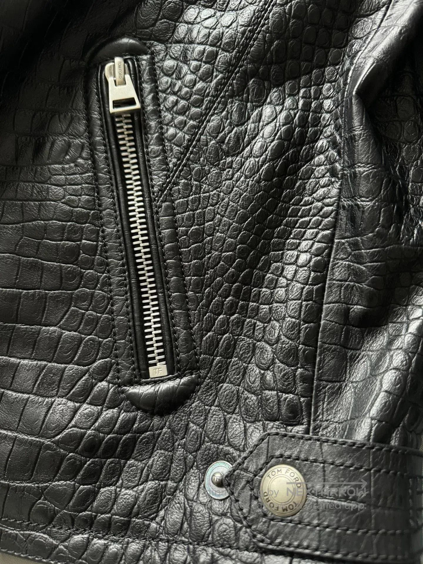 Tom Ford Tom Ford Crocodile Leather Biker Jacket. Size US S / EU 44-46 / 1 - 7 Thumbnail