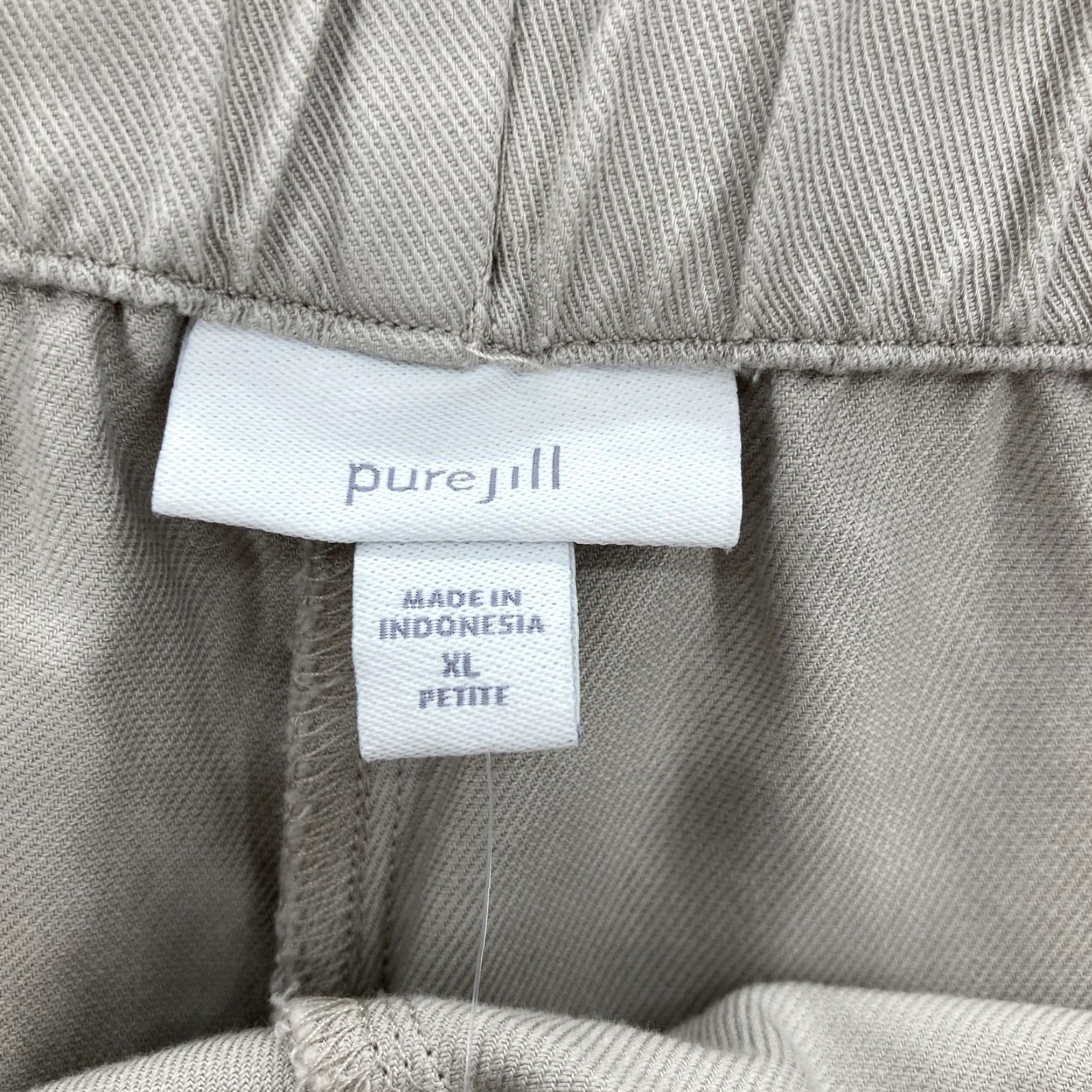 J. Jill Pure Jill Pants Womens XL Petite Beige Pumice Tencel Cotton Straight Leg Pull On Size 40" / US 18 - 4 Thumbnail