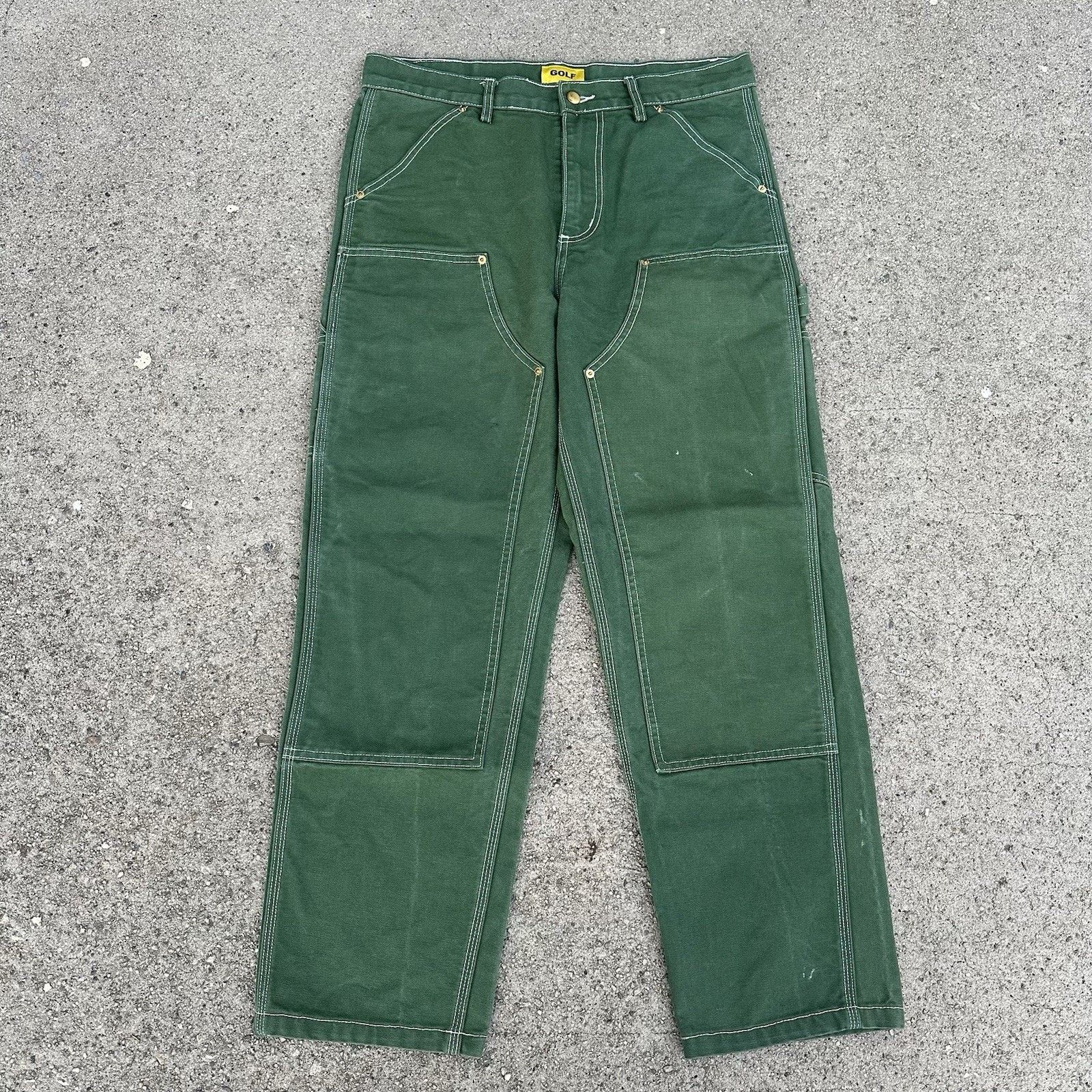 Golf Wang Golf Wang Green Double Knee Pants Size 32 Tyler The Creator Size US 32 / EU 48 - 1 Thumbnail