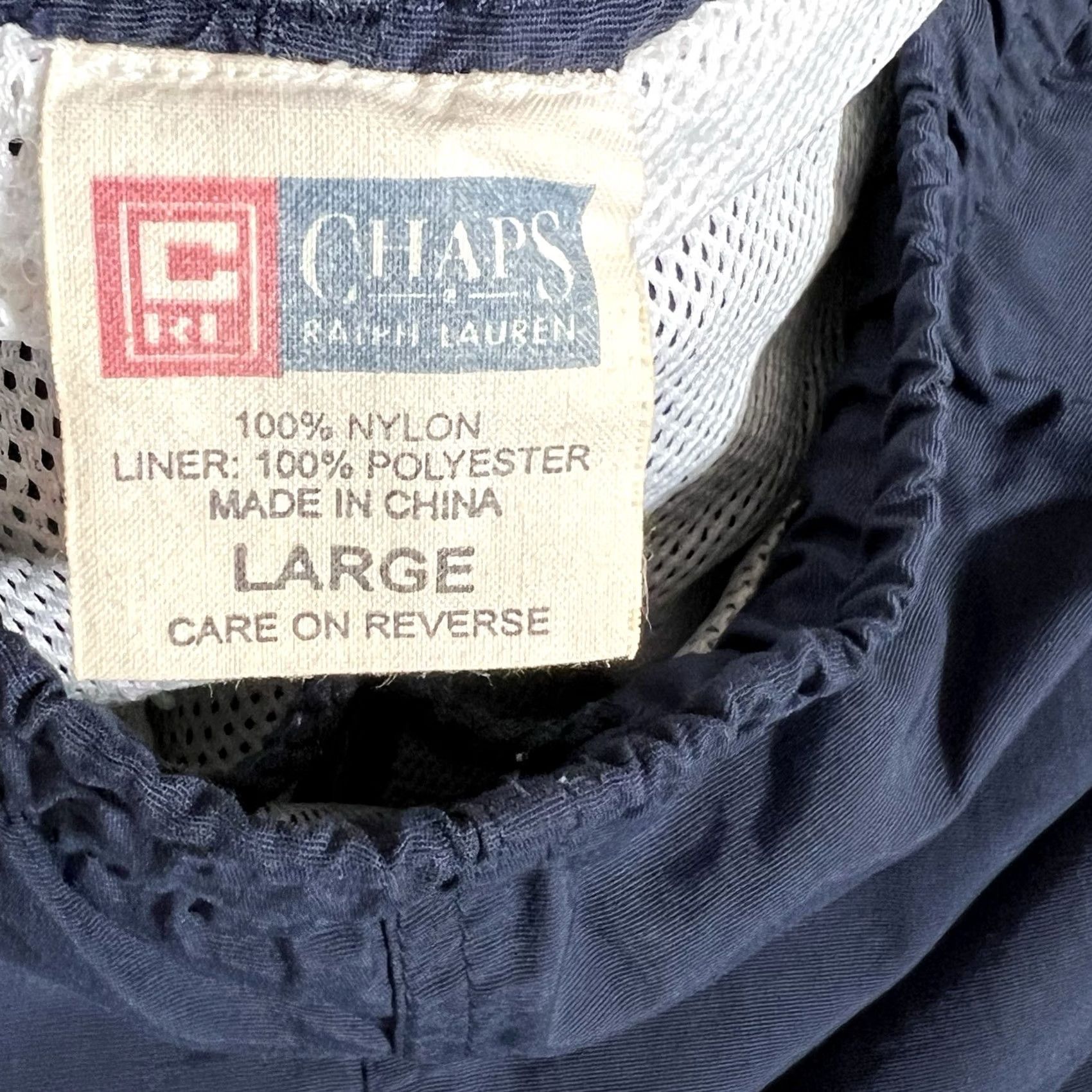 Chaps VINTAGE 90s Chaps Ralph Lauren Mens Large Swim Trunks Lined Wave Spell Out Blue Shorts Trunks Mens Size US 33 - 4 Thumbnail