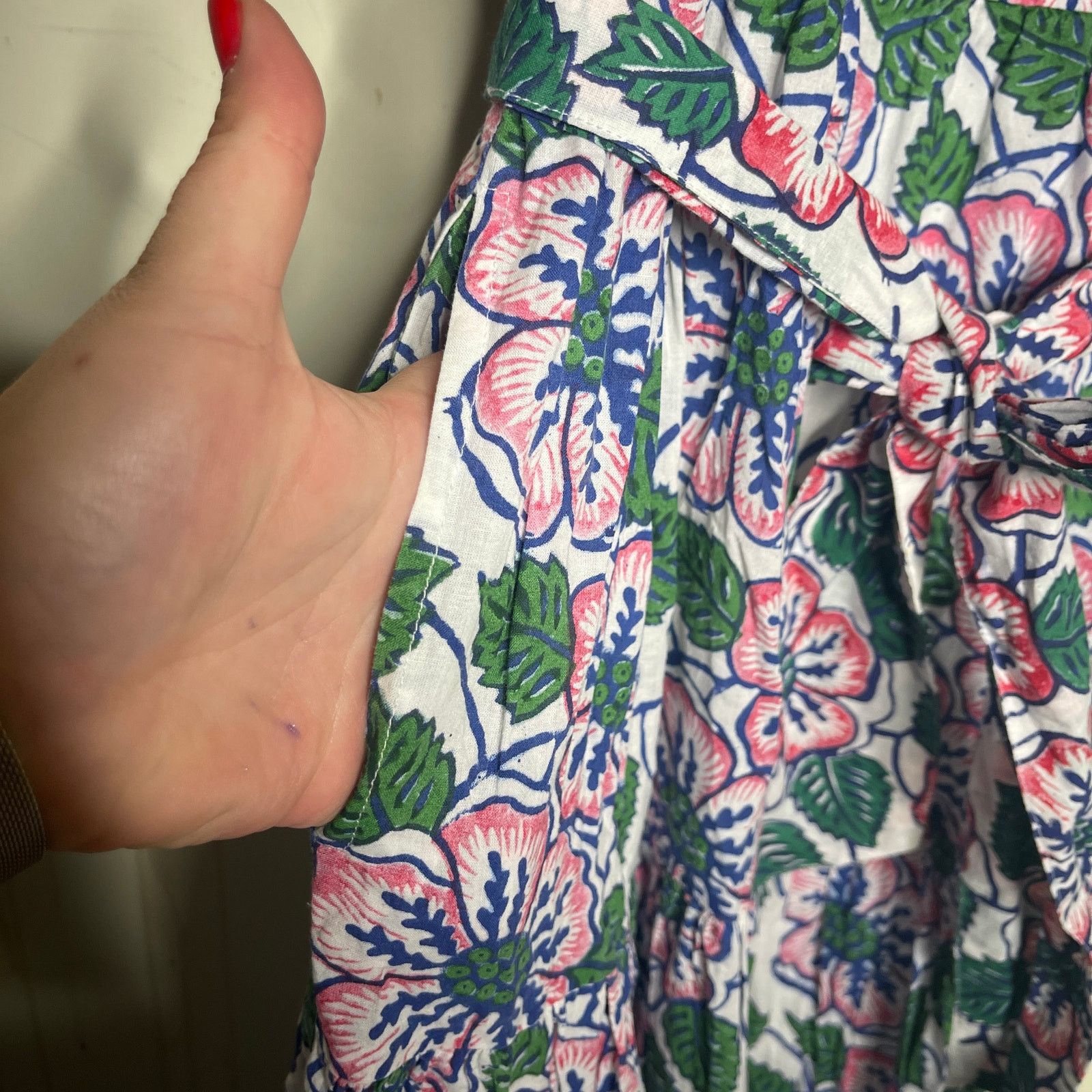 Other Beau & Ro Floral 100% cotton Maxi dress sz S Size S / US 4 / IT 40 - 5 Thumbnail