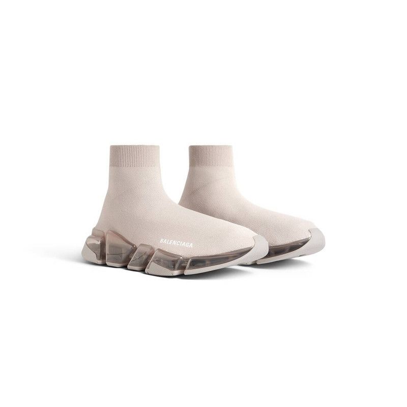 Balenciaga o1in1g1225 Speed 2.0 Full Clear Sole Recycled Knit Sneakers Size US 9 / EU 42 - 2 Thumbnail