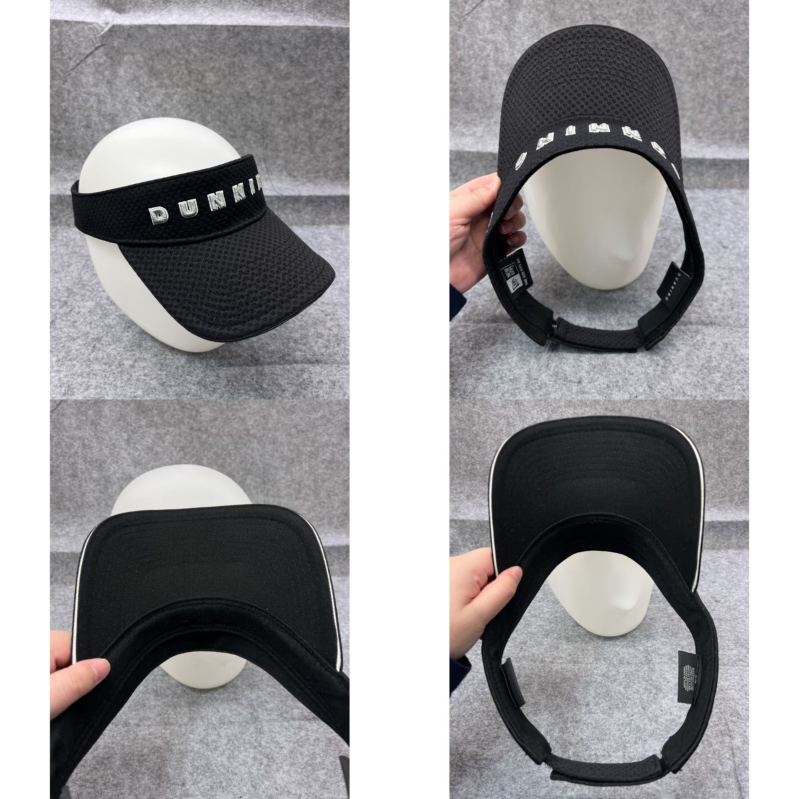 New Era New Era Visor Hat Strap Back One Size Black 100% Polyester Golf Adult Mens Cap Size ONE SIZE - 8 Thumbnail
