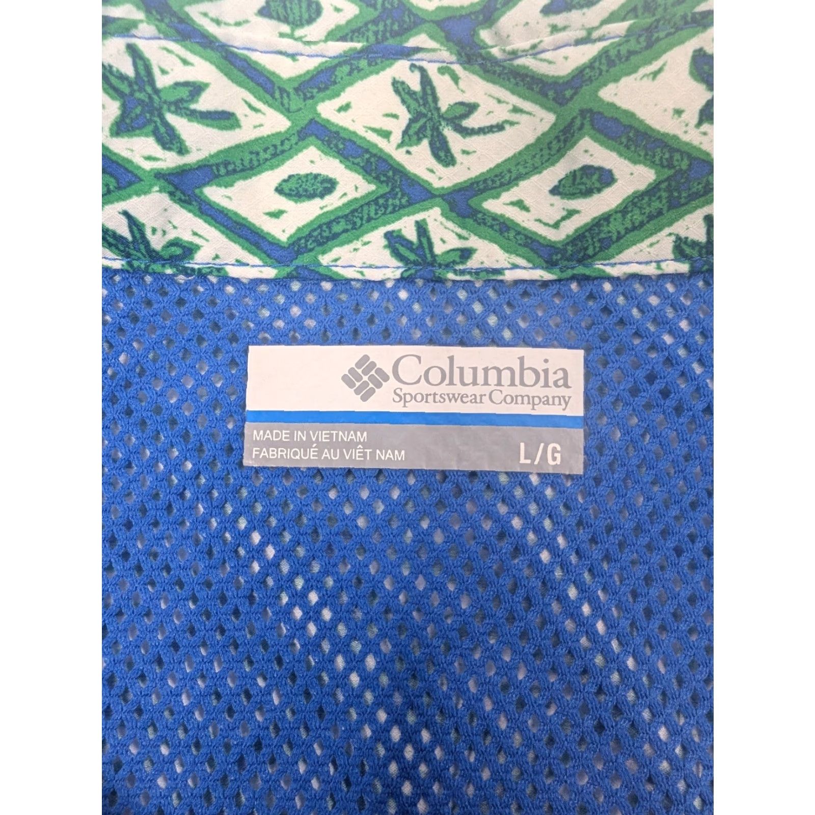 Vintage Columbia PFG Short Sleeve Shirt Mens Large Green Blue Outdoor Fishing Button Up Size US L / EU 52-54 / 3 - 7 Thumbnail