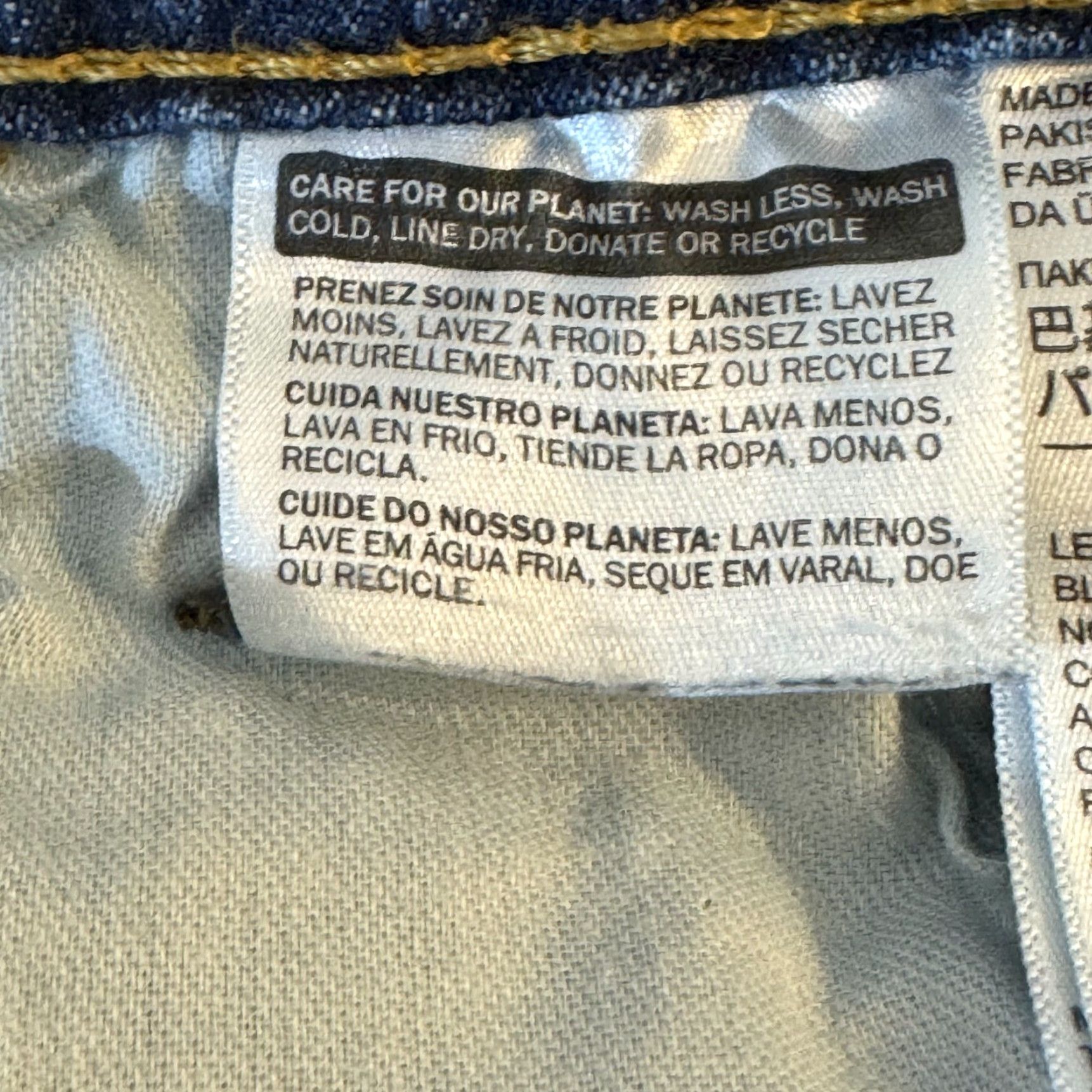 Levi's Levi's 559 Jeans Mens 46x30 Blue Denim Relaxed Straight Mid Rise Whiskered Zip Jeans Size US 30 / EU 46 - 4 Thumbnail