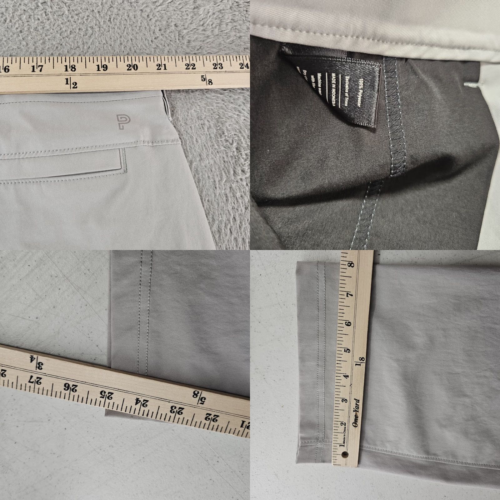Vintage Public Rec Pants Mens 42x25 Grey Performance Golf Stretch Lightweight Athletic Pants Size US 42 / EU 58 - 8 Thumbnail