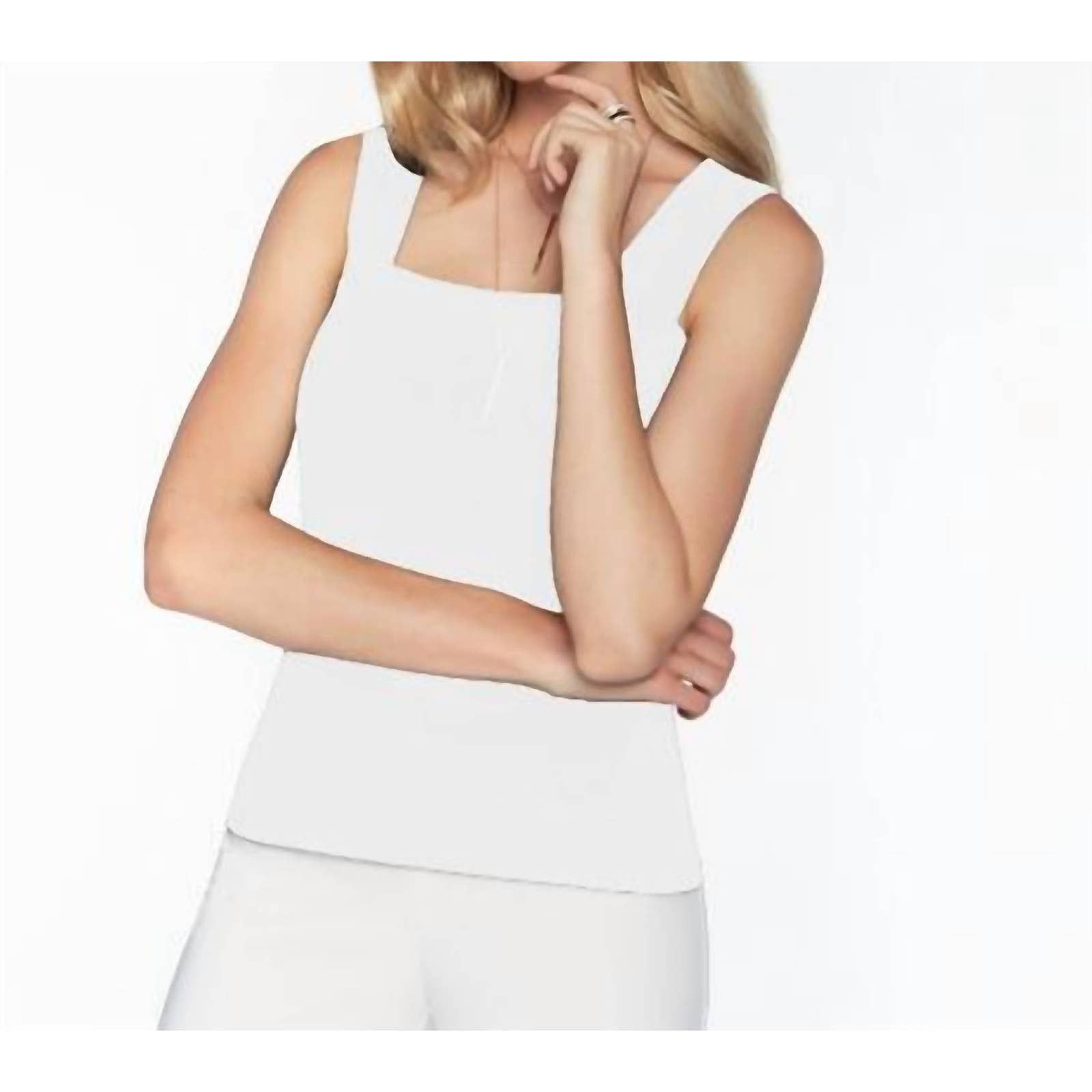 Frank Lyman Sleeveless Keyhole Detail Blouse Off White 243253-207 main image 1