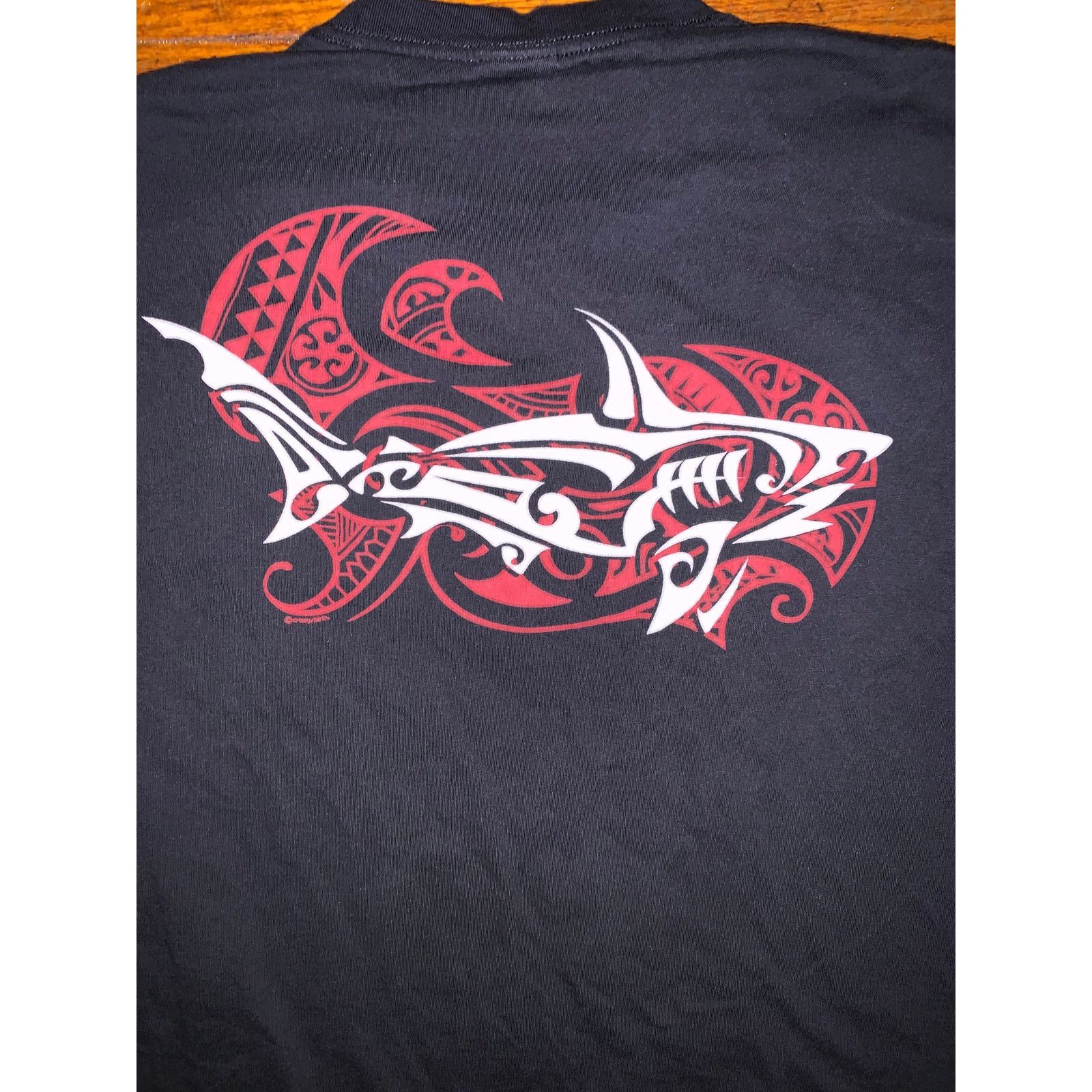 Other × Vintage Vintage Tribal Shark San Diego T Shirt Black Surf Y2K Medium Size US M / EU 48-50 / 2 - 2 Thumbnail