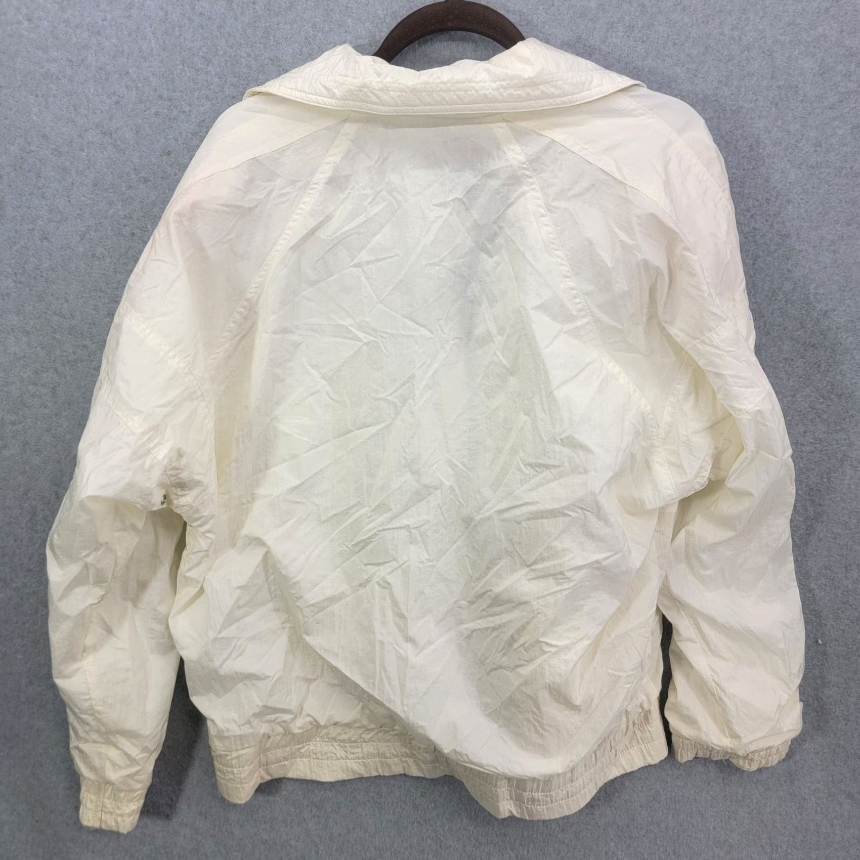 Pelle Pelle Otello Pelle jacket Womens Medium Vintage 80s Windbreaker White Geometric Zip Full Zip Lined Contemporaries? Size M / US 6-8 / IT 42-44 - 4 Thumbnail